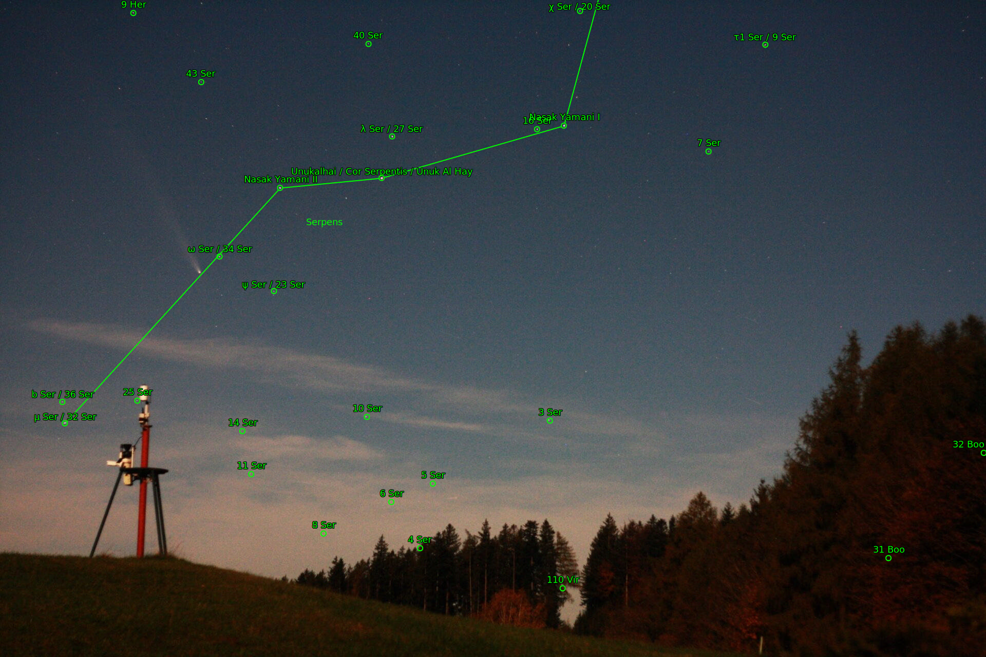 Sternkarten-Overlay (Astrometry.net)