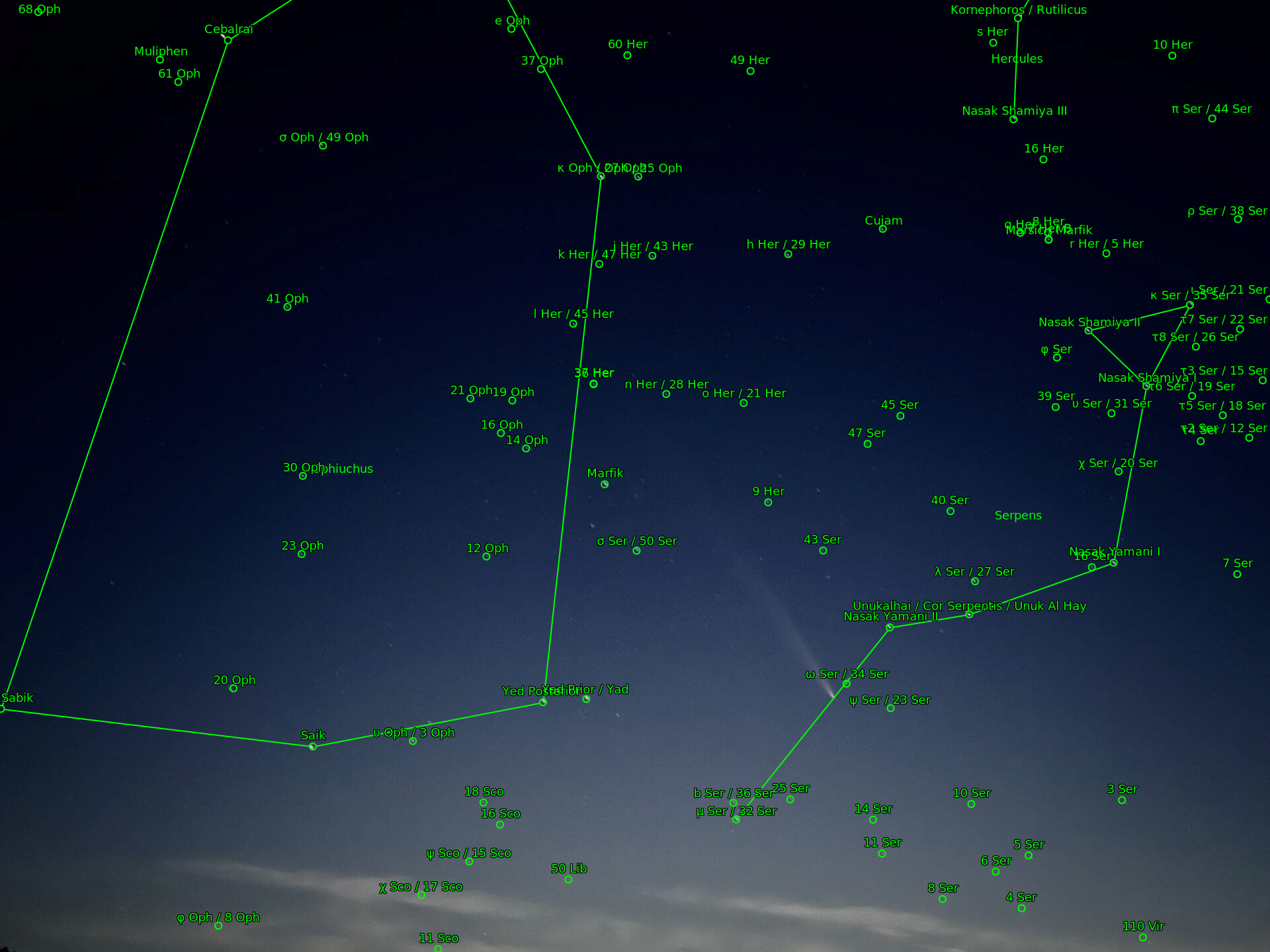 Sternkarten-Overlay (Astrometry.net)