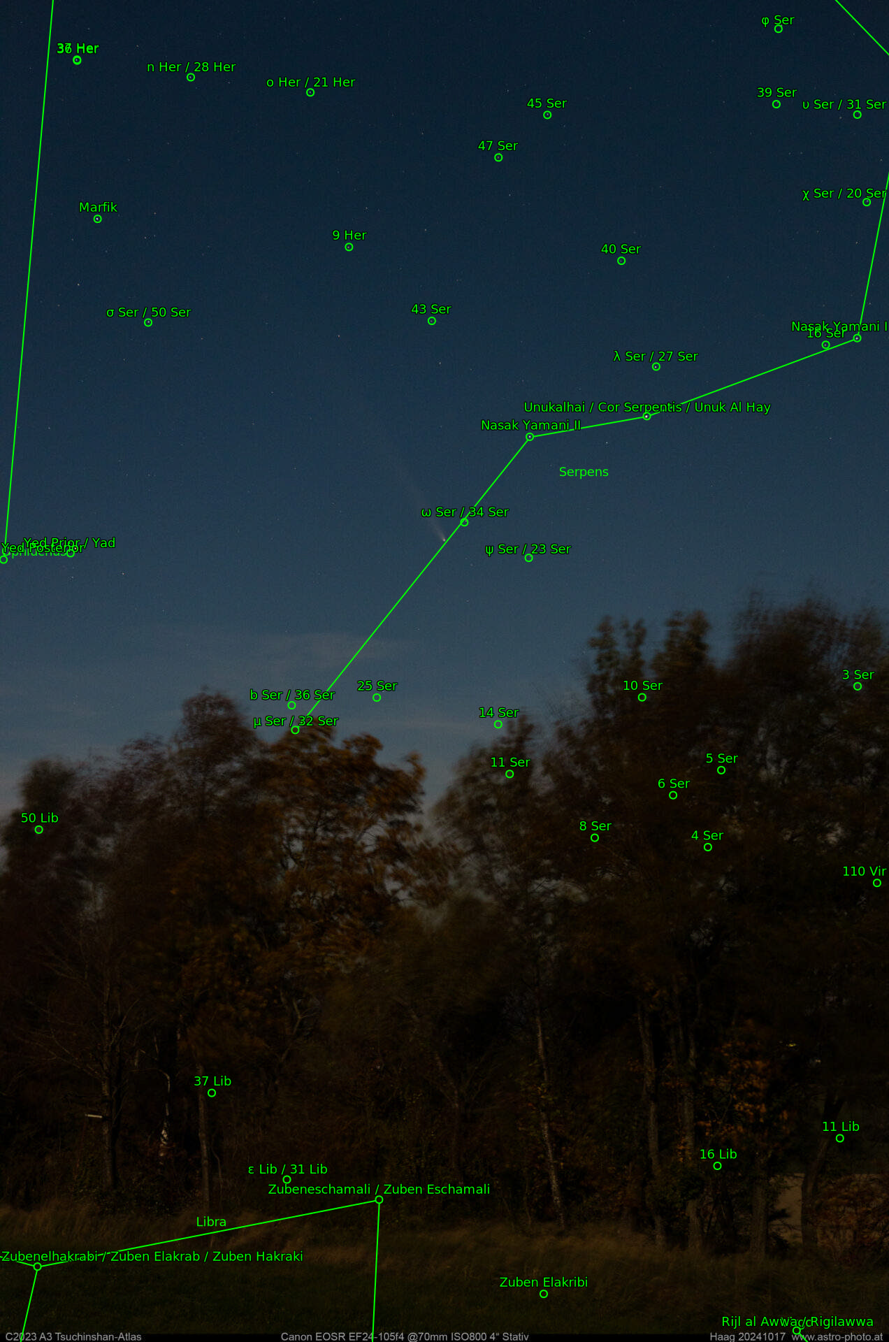 Sternkarten-Overlay (Astrometry.net)