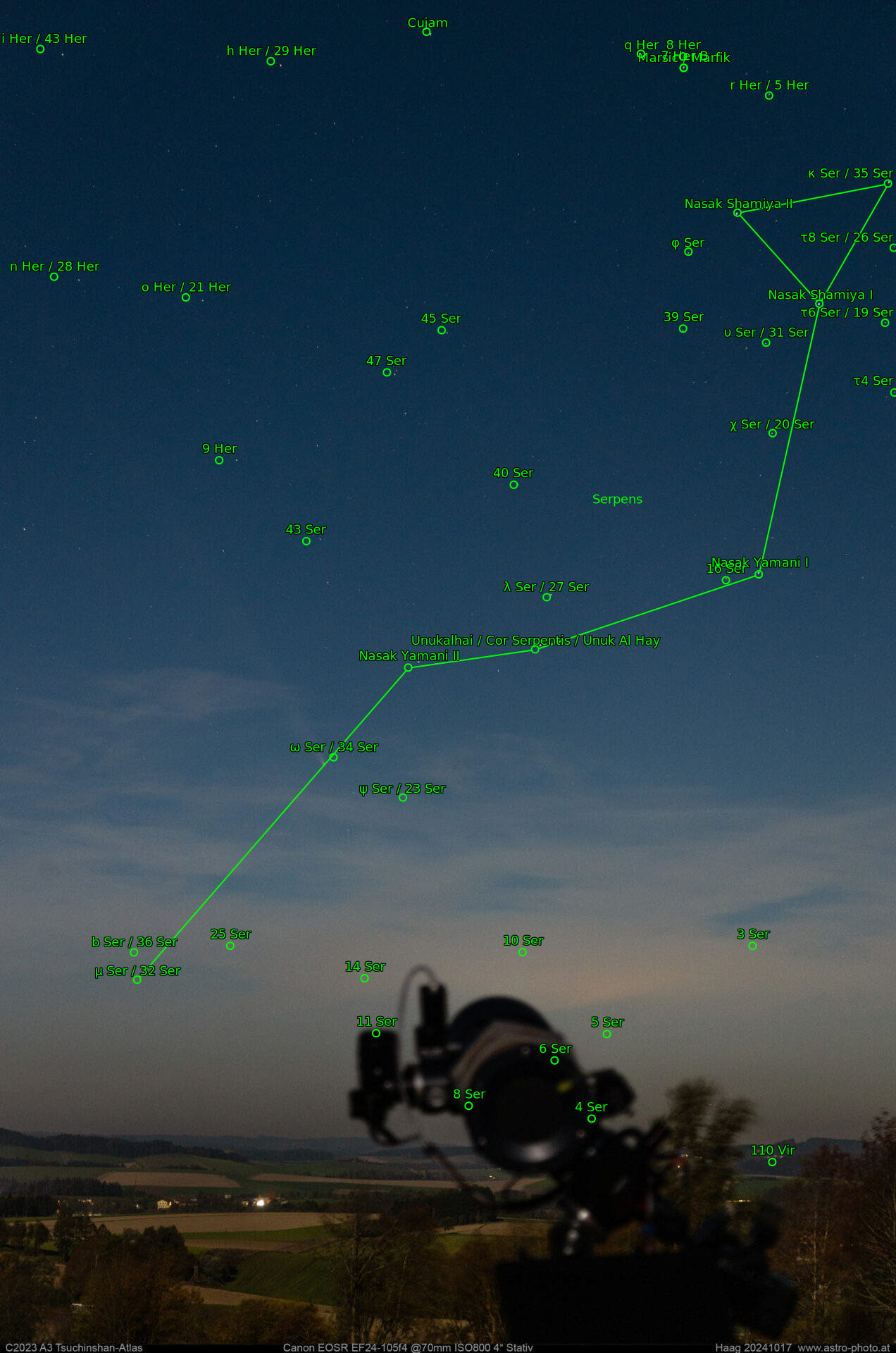 Sternkarten-Overlay (Astrometry.net)