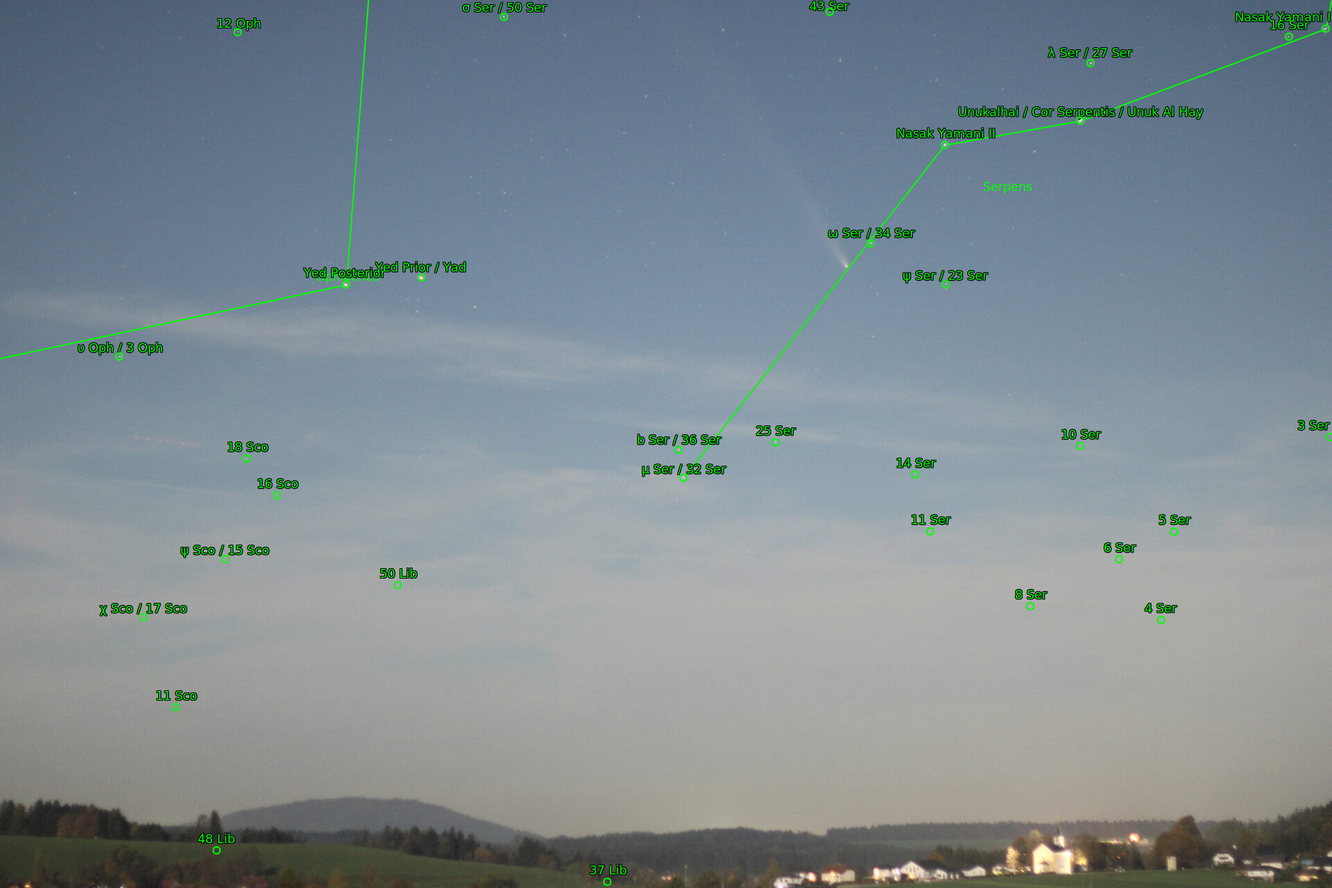 Sternkarten-Overlay (Astrometry.net)