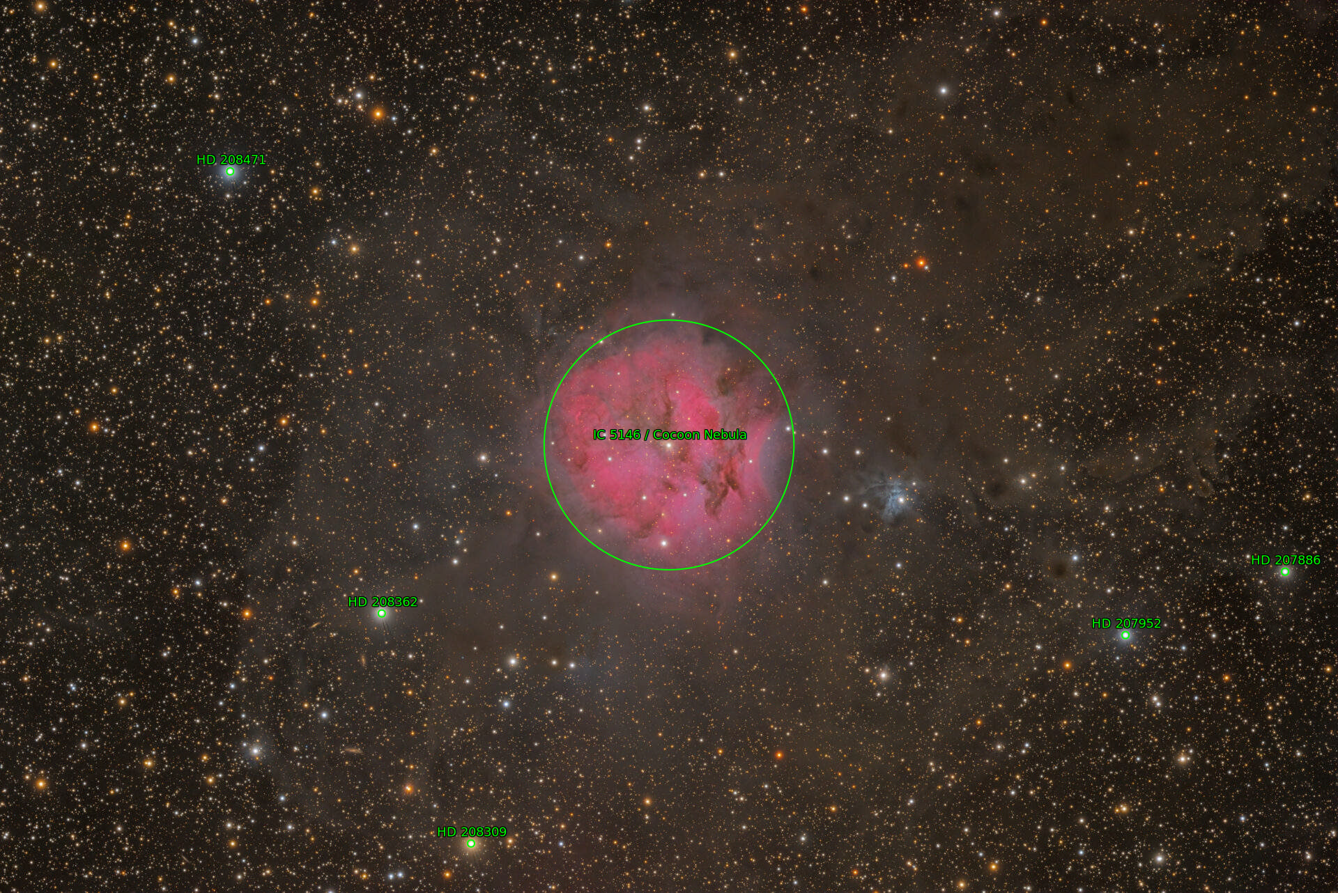 Sternkarten-Overlay (Astrometry.net)