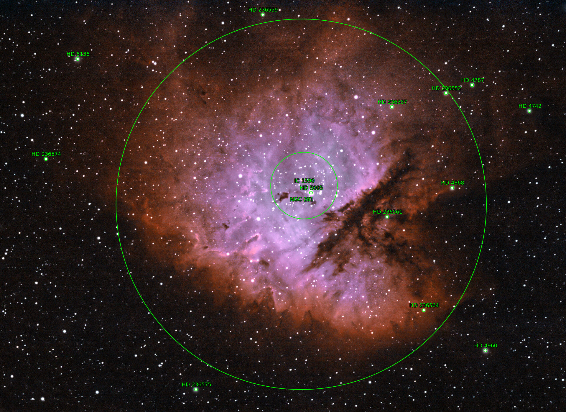 Sternkarten-Overlay (Astrometry.net)