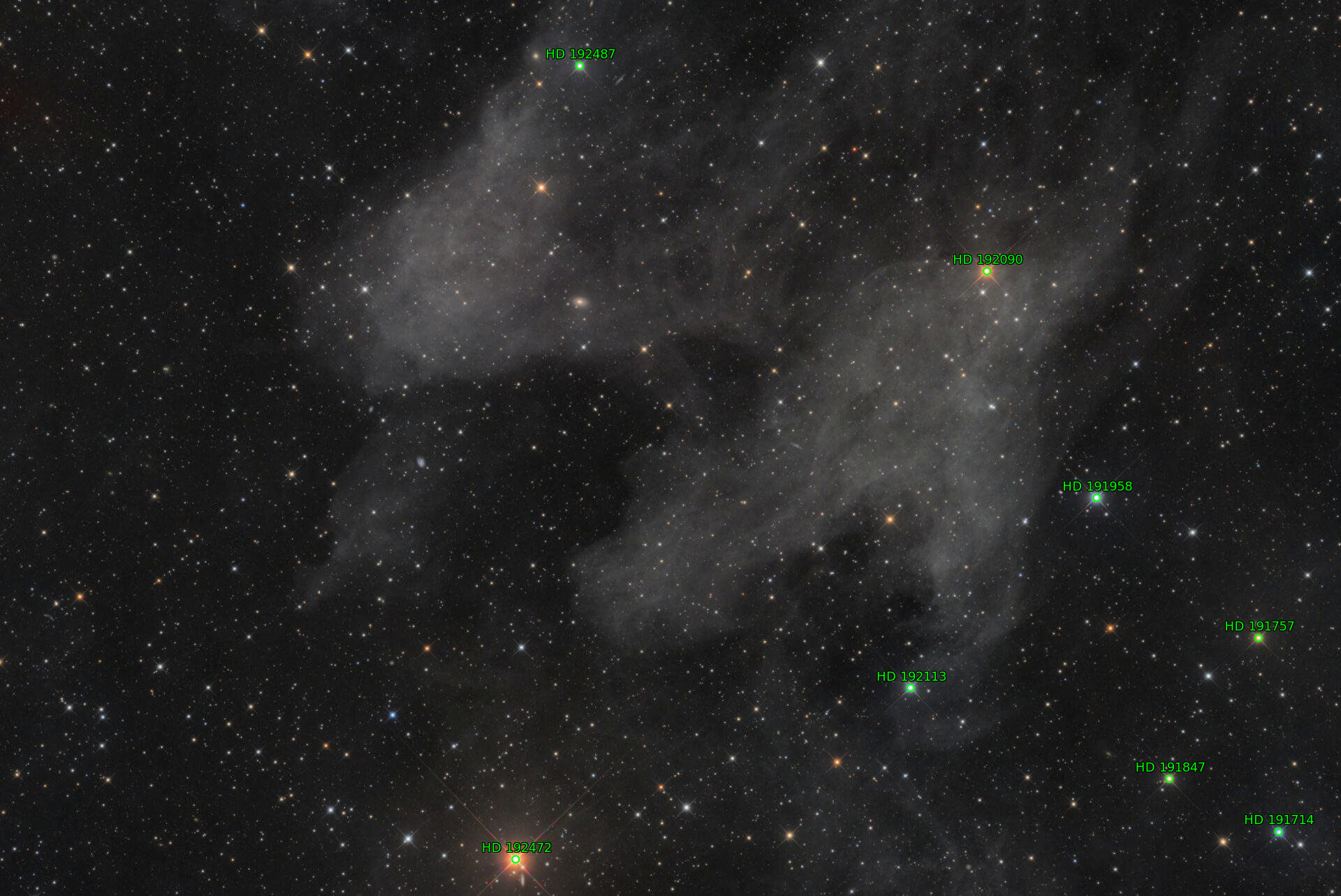 Sternkarten-Overlay (Astrometry.net)
