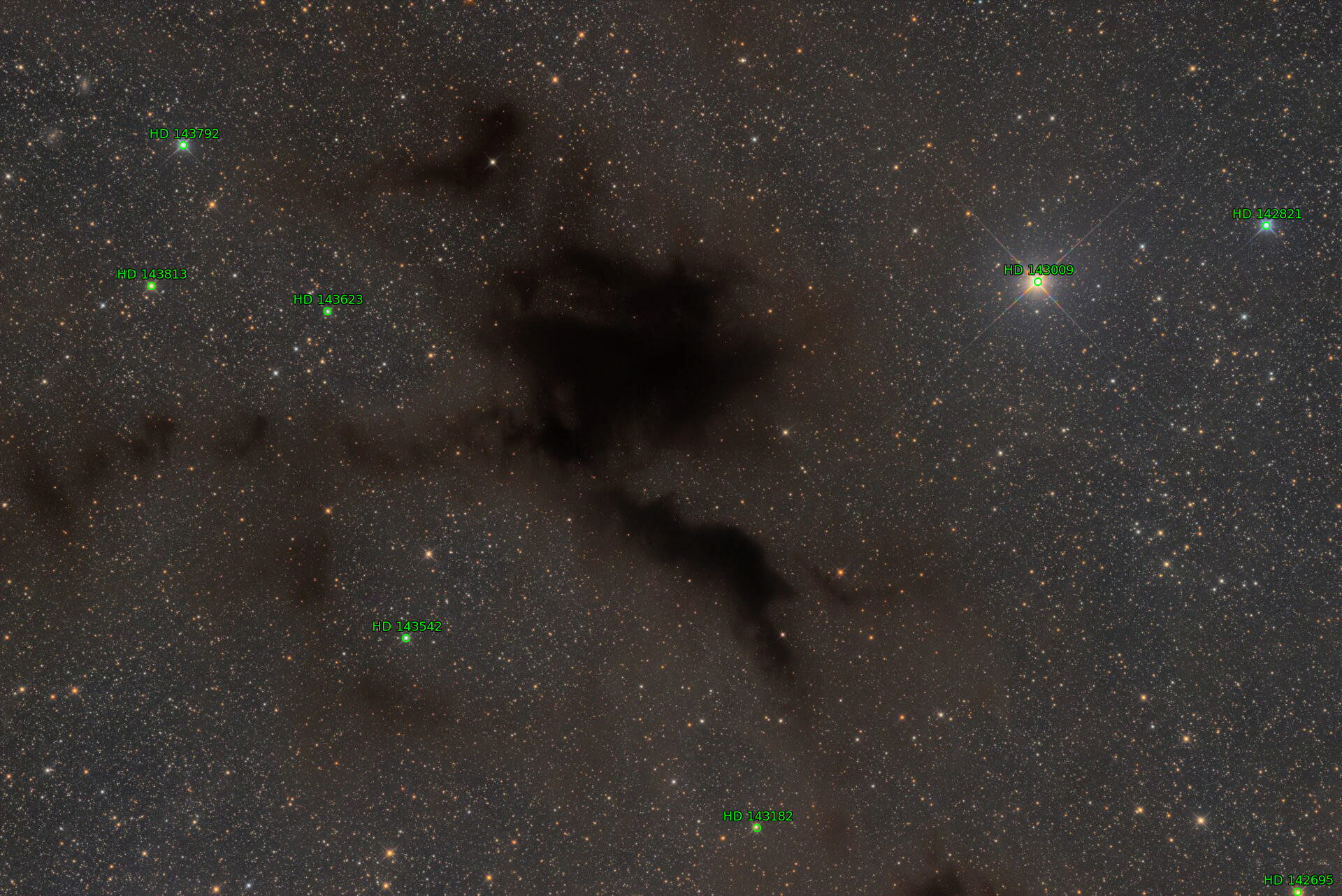 Sternkarten-Overlay (Astrometry.net)