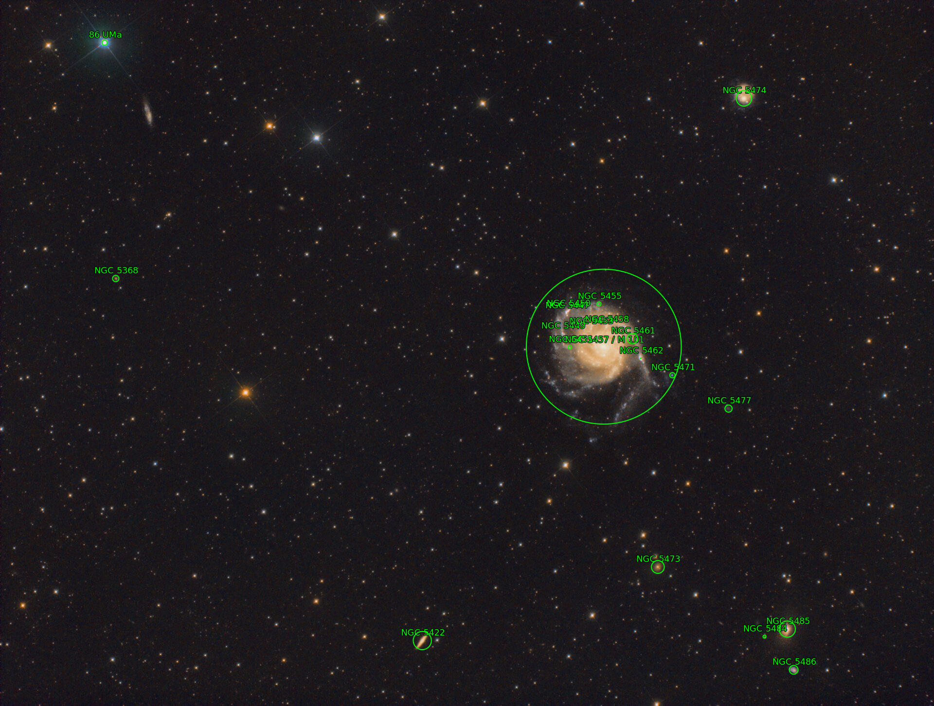 Sternkarten-Overlay (Astrometry.net)