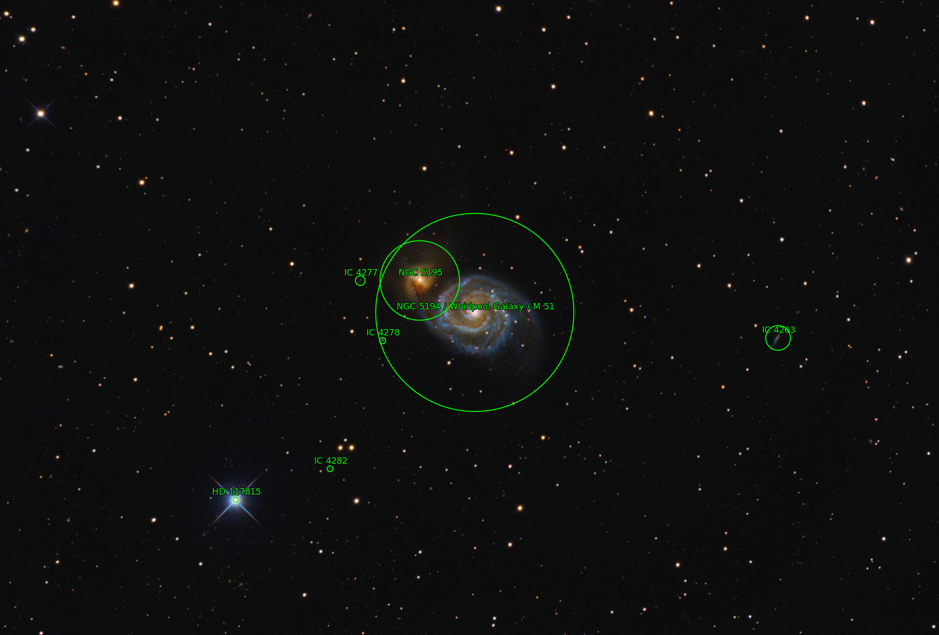 Sternkarten-Overlay (Astrometry.net)