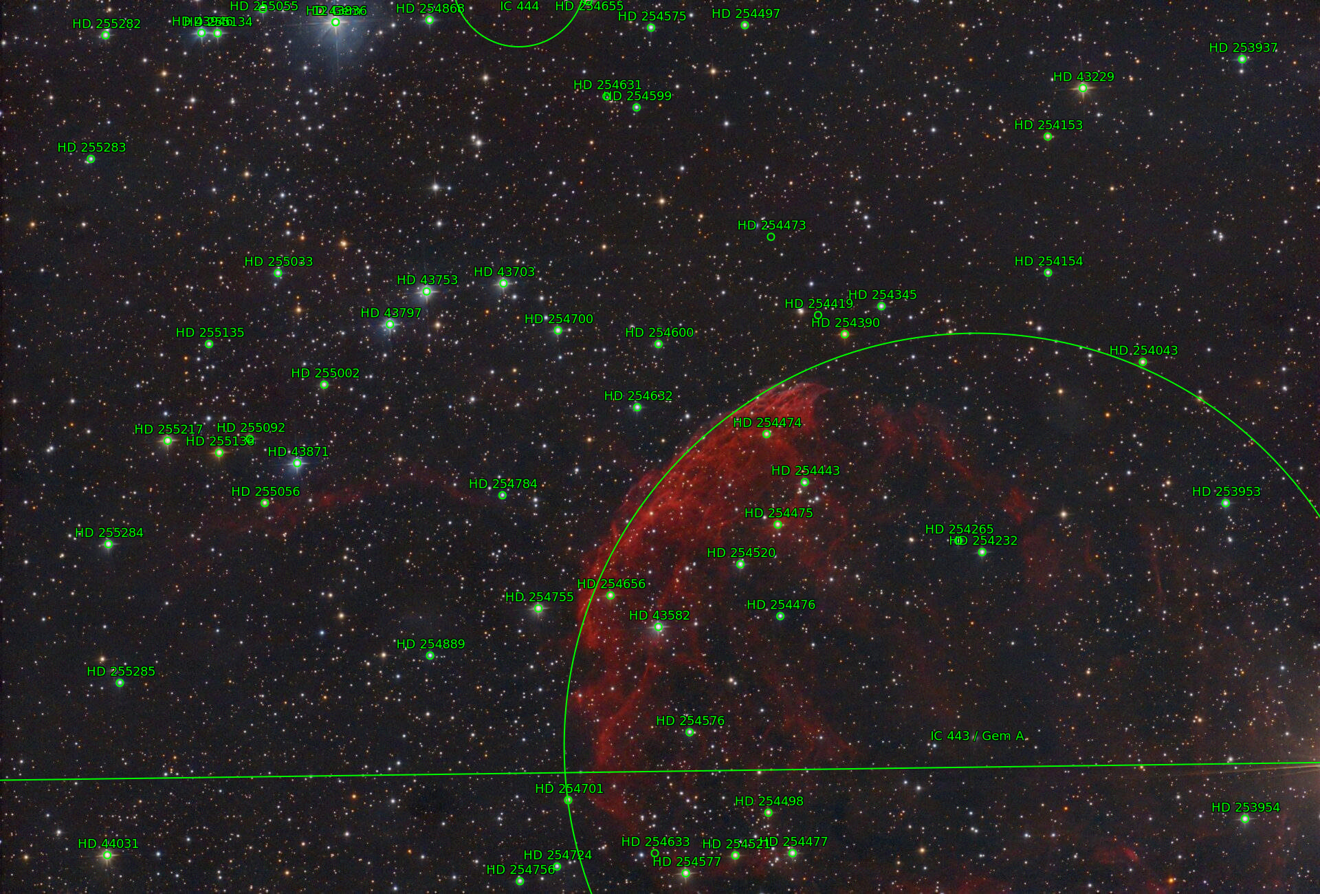 Sternkarten-Overlay (Astrometry.net)