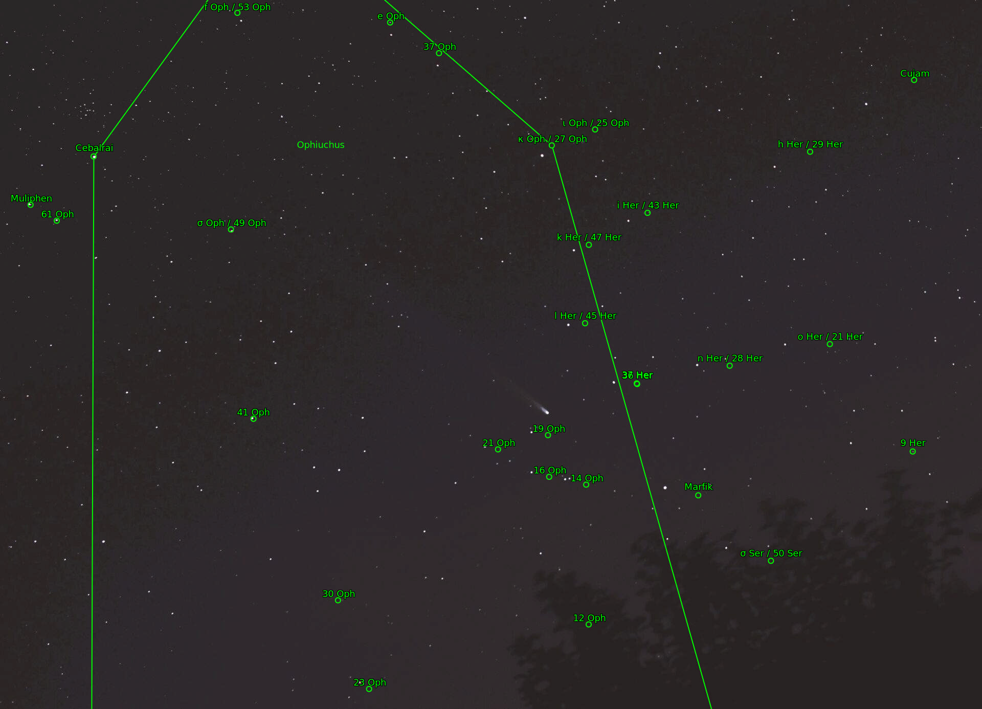 Sternkarten-Overlay (Astrometry.net)