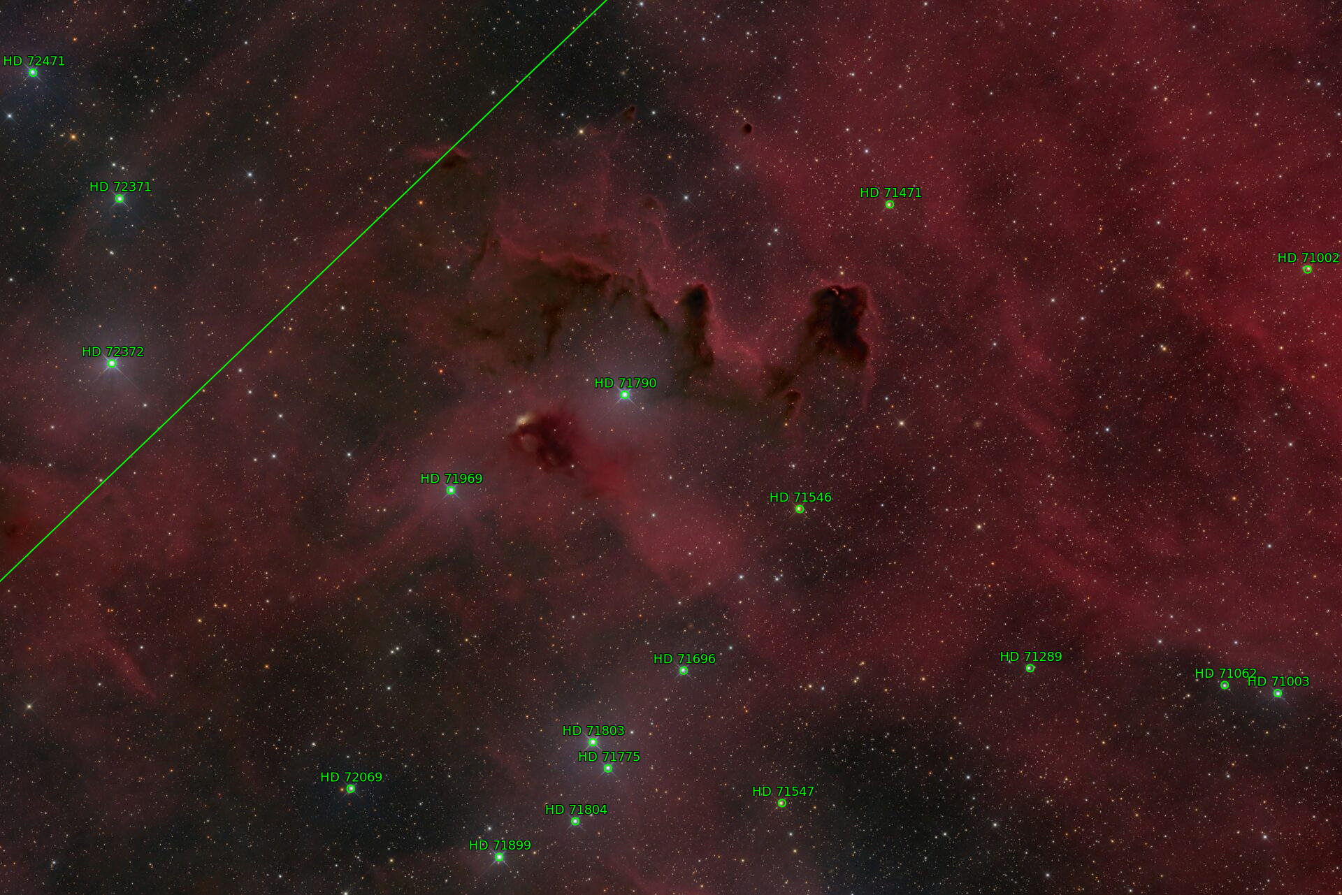 Sternkarten-Overlay (Astrometry.net)