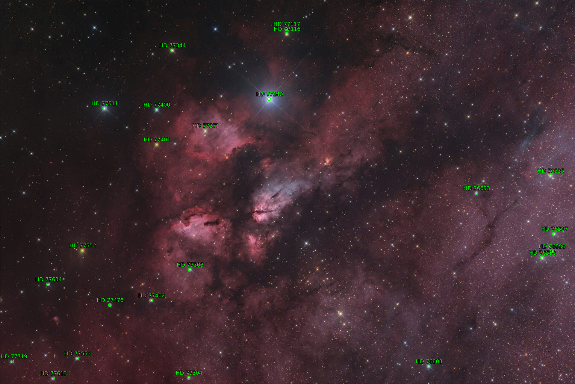 Sternkarten-Overlay (Astrometry.net)