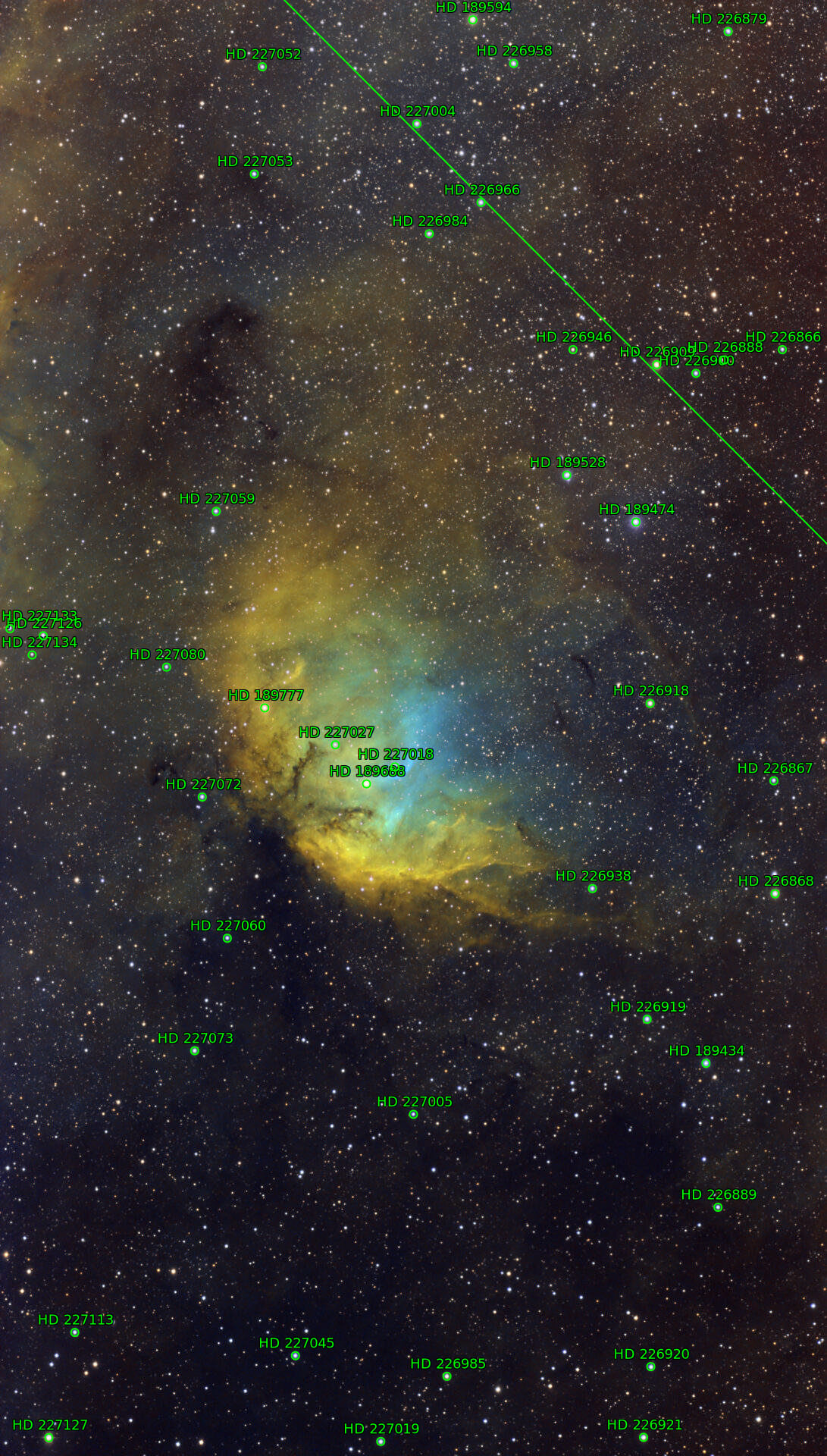 Sternkarten-Overlay (Astrometry.net)
