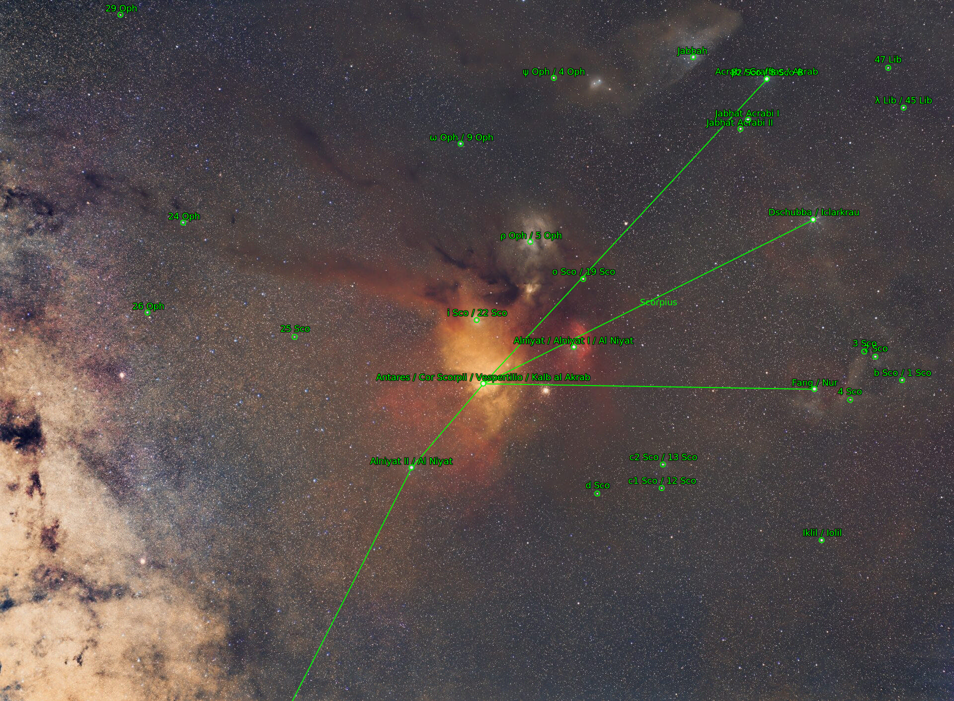 Sternkarten-Overlay (Astrometry.net)