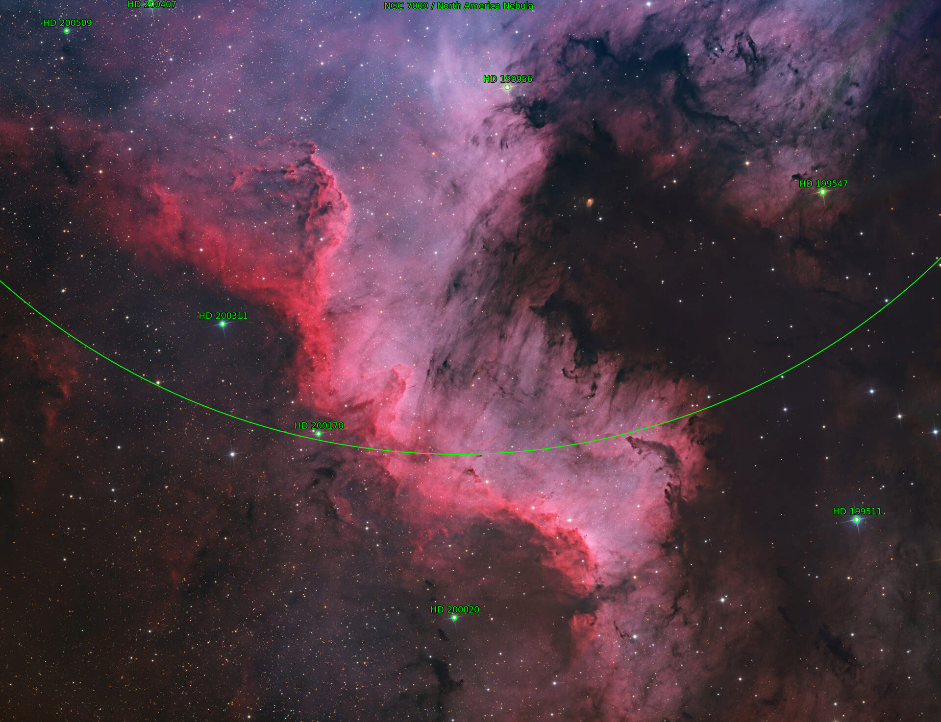 Sternkarten-Overlay (Astrometry.net)