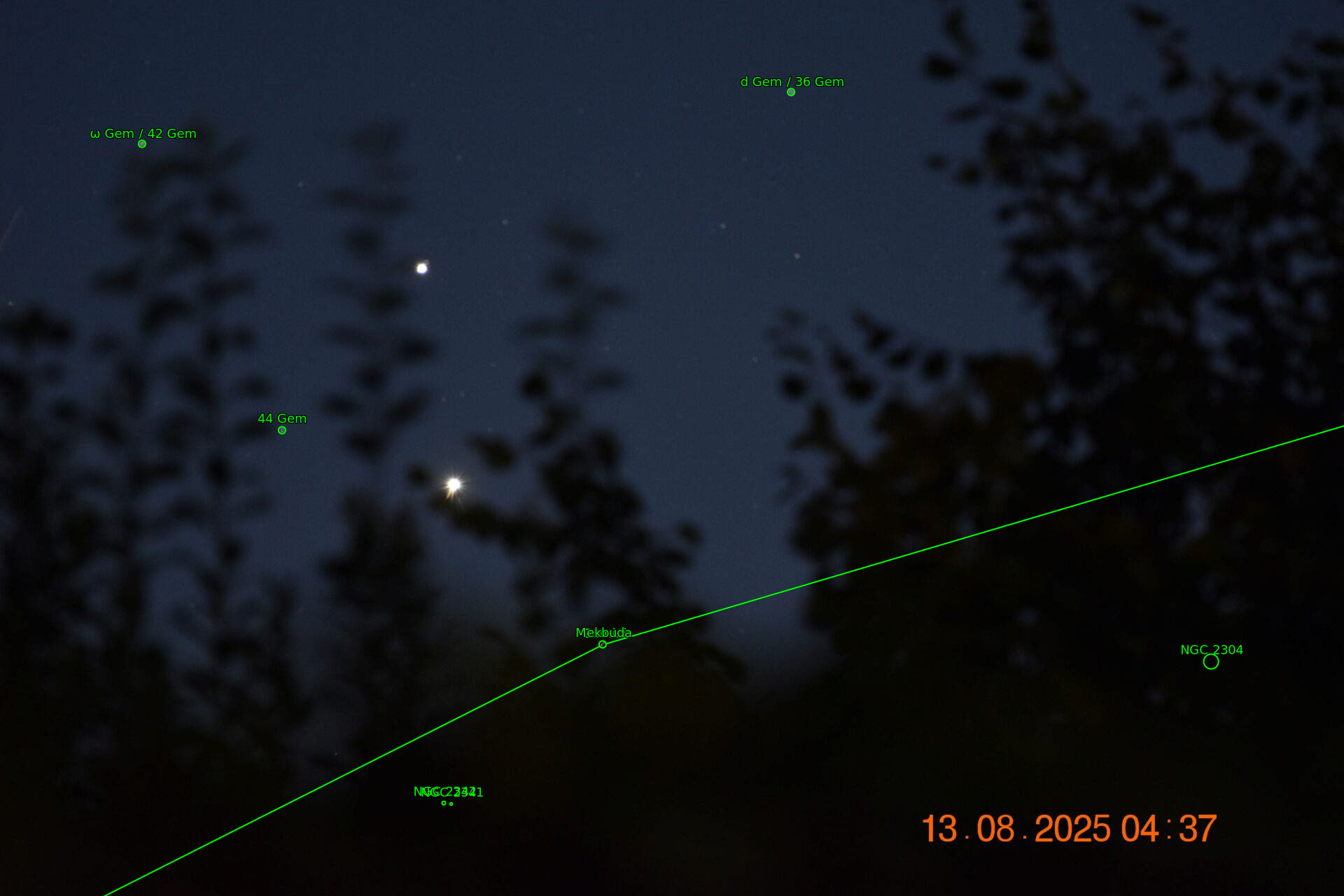 Sternkarten-Overlay (Astrometry.net)