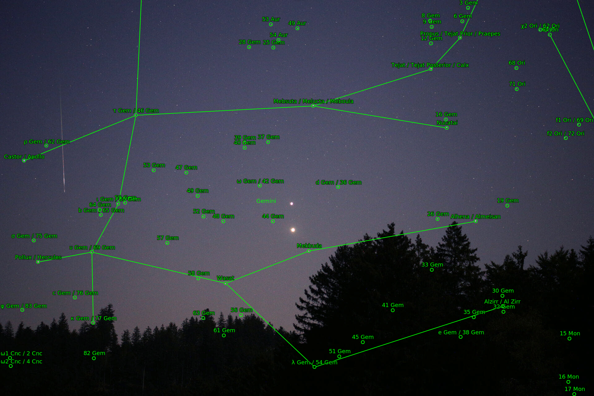 Sternkarten-Overlay (Astrometry.net)