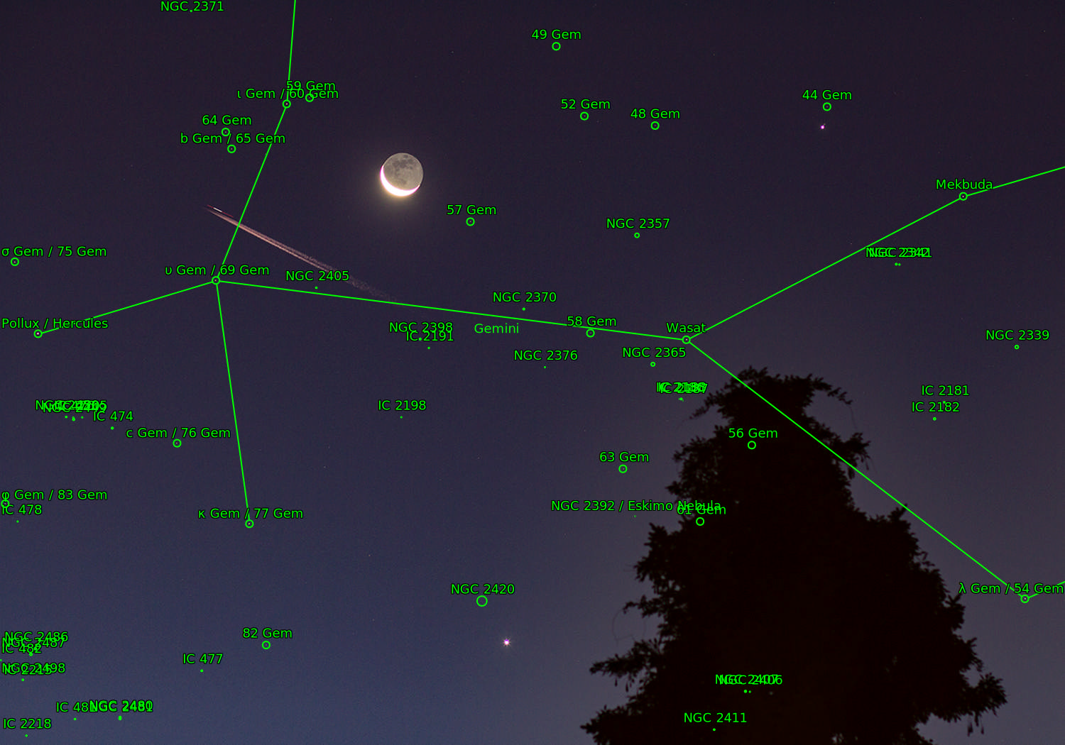 Sternkarten-Overlay (Astrometry.net)