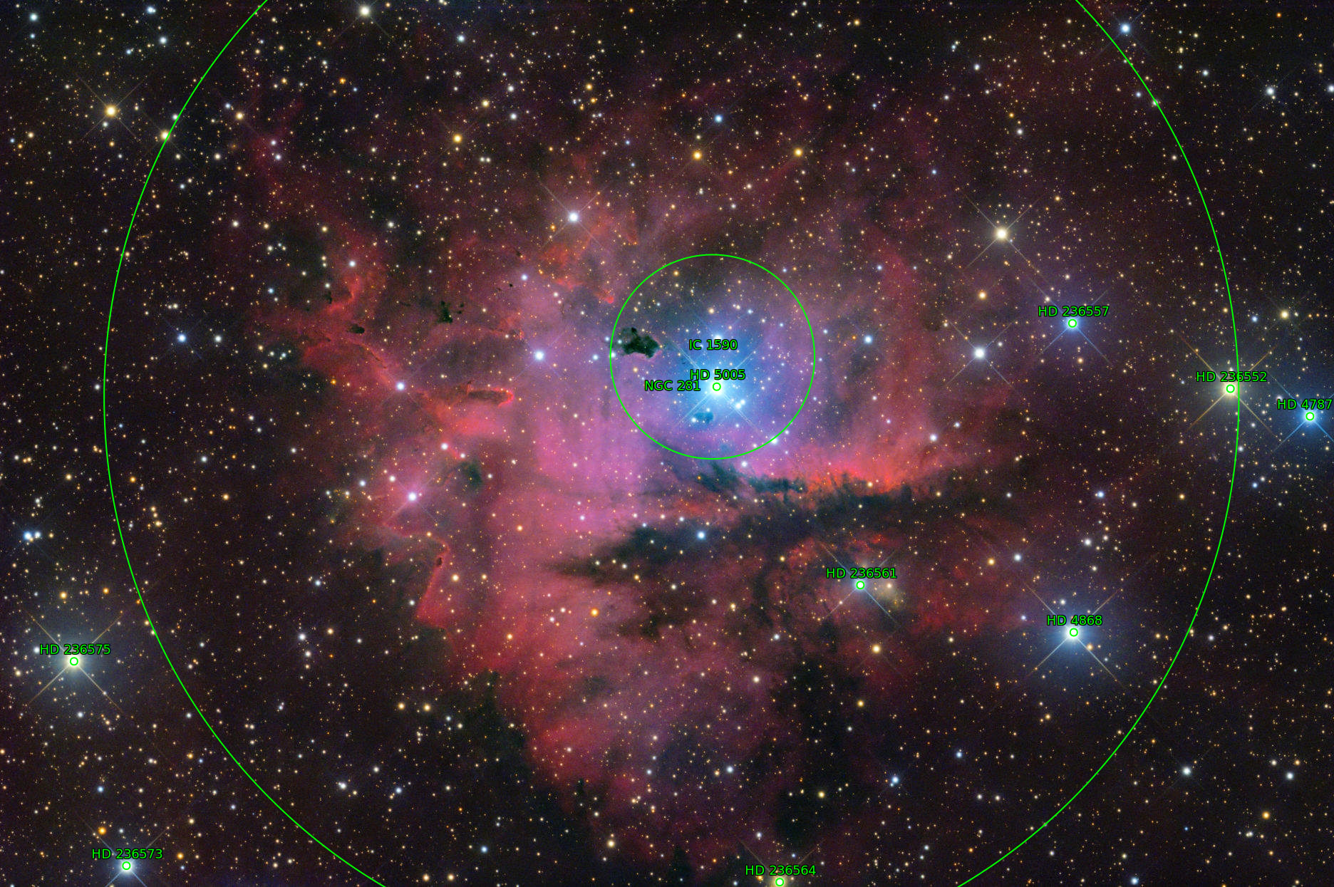 Sternkarten-Overlay (Astrometry.net)