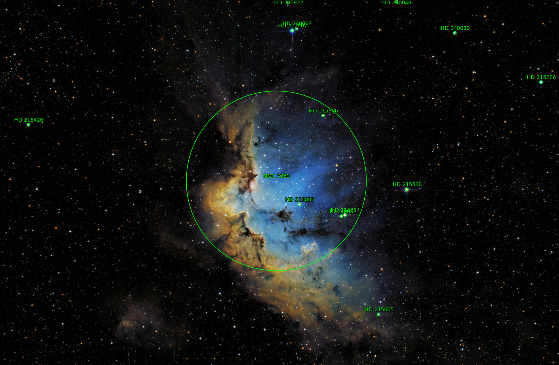 Sternkarten-Overlay (Astrometry.net)