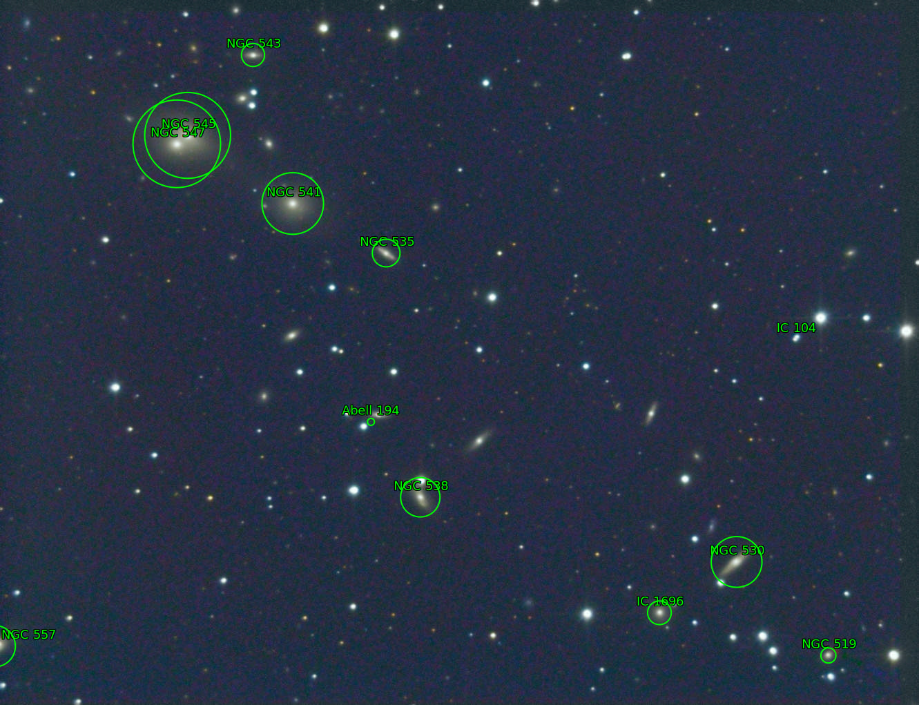 Sternkarten-Overlay (Astrometry.net)
