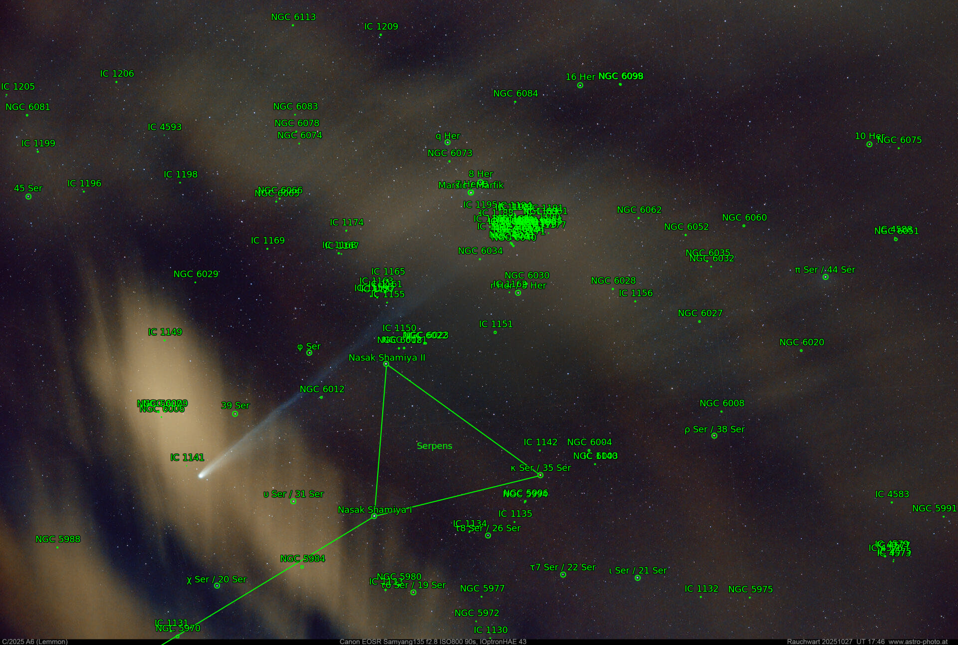 Sternkarten-Overlay (Astrometry.net)