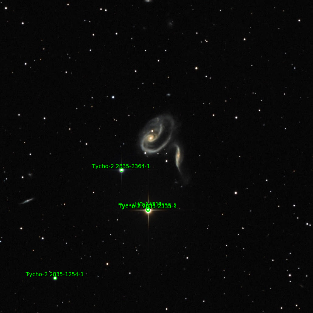 Sternkarten-Overlay (Astrometry.net)