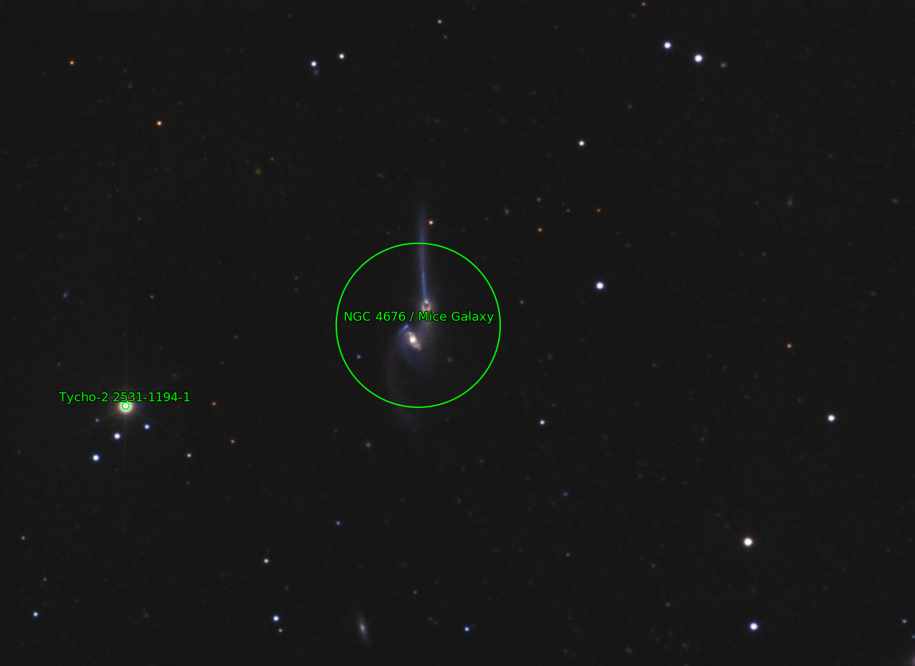 Sternkarten-Overlay (Astrometry.net)