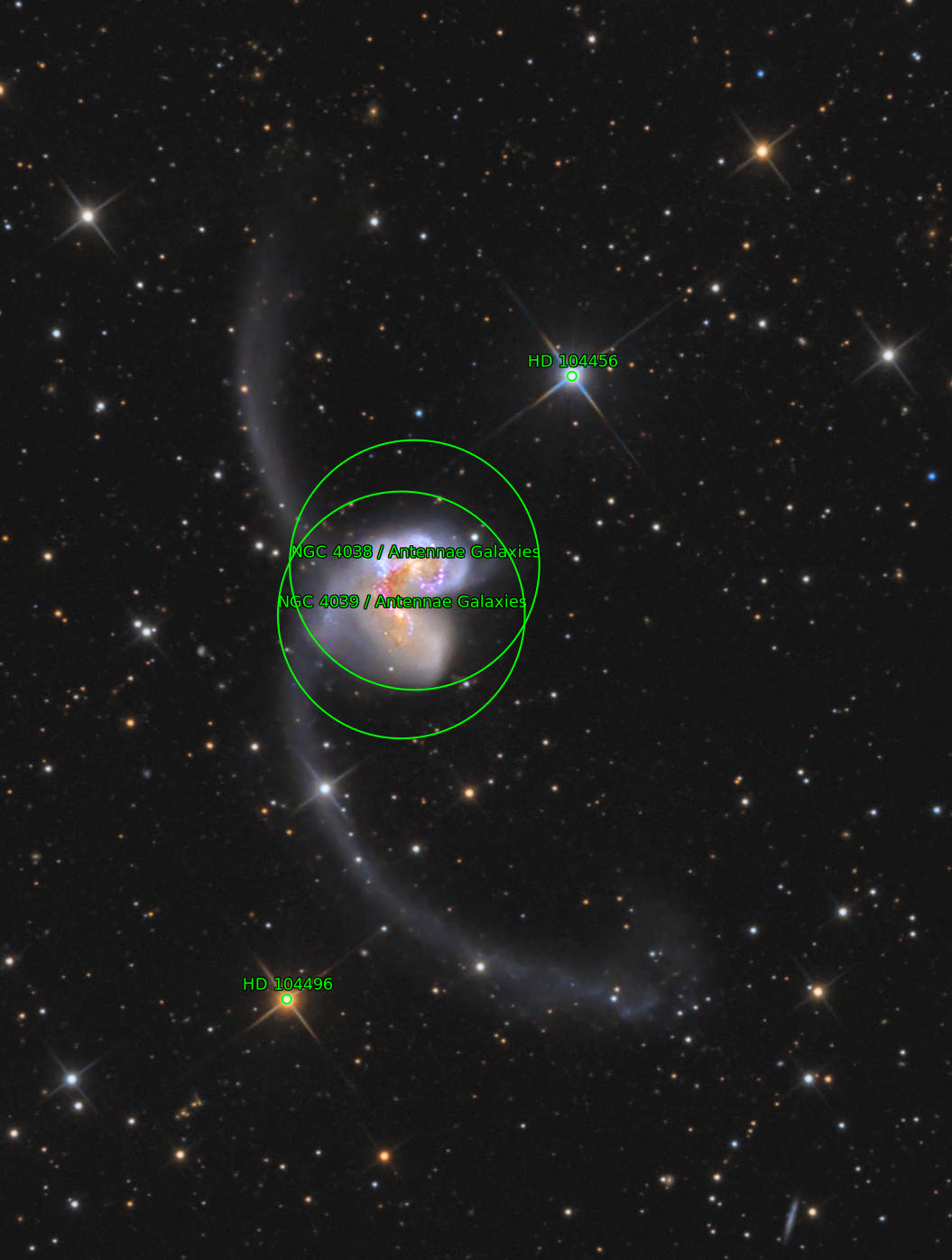 Sternkarten-Overlay (Astrometry.net)