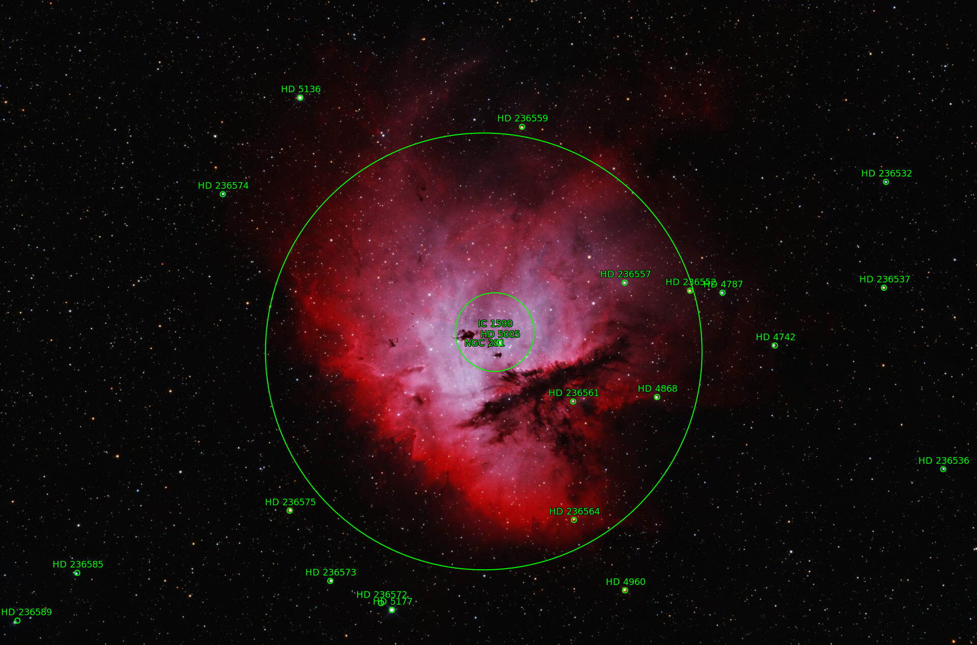 Sternkarten-Overlay (Astrometry.net)