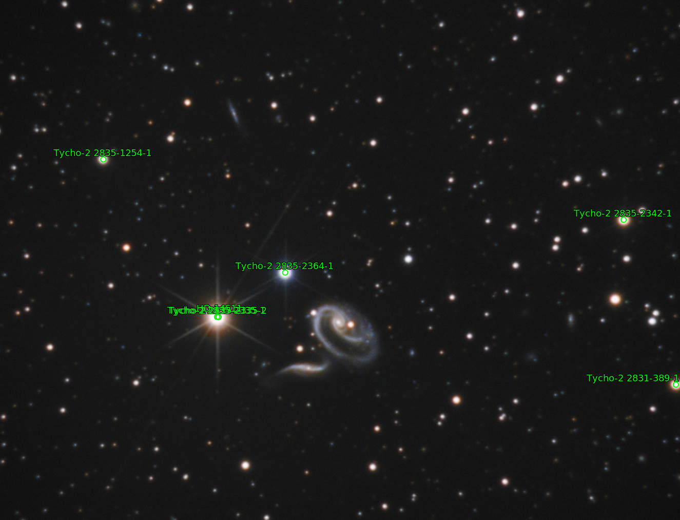 Sternkarten-Overlay (Astrometry.net)