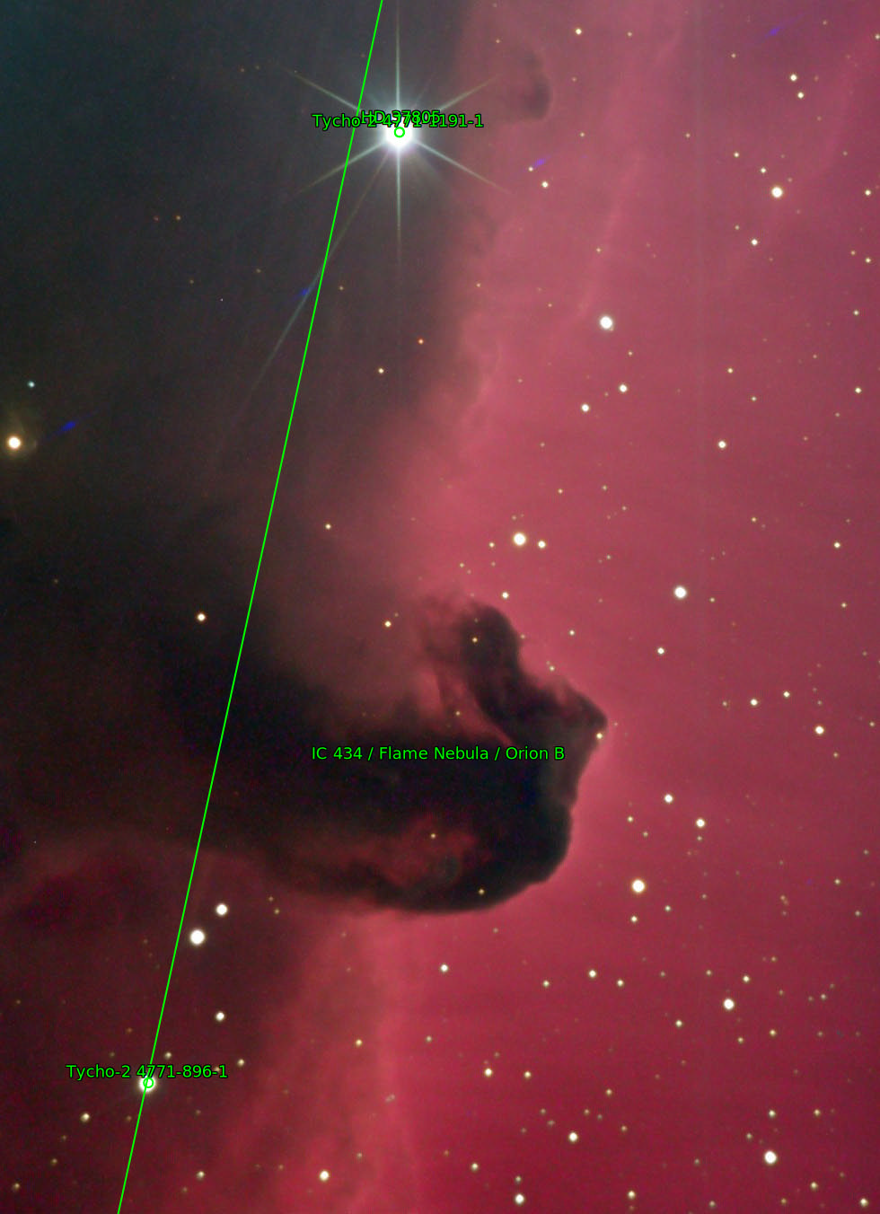 Sternkarten-Overlay (Astrometry.net)