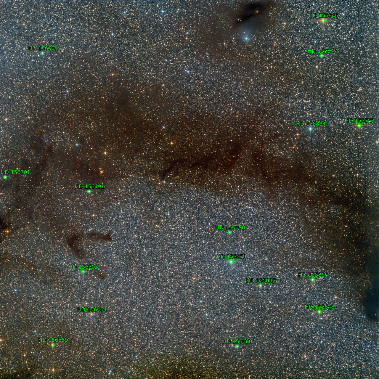 Sternkarten-Overlay (Astrometry.net)