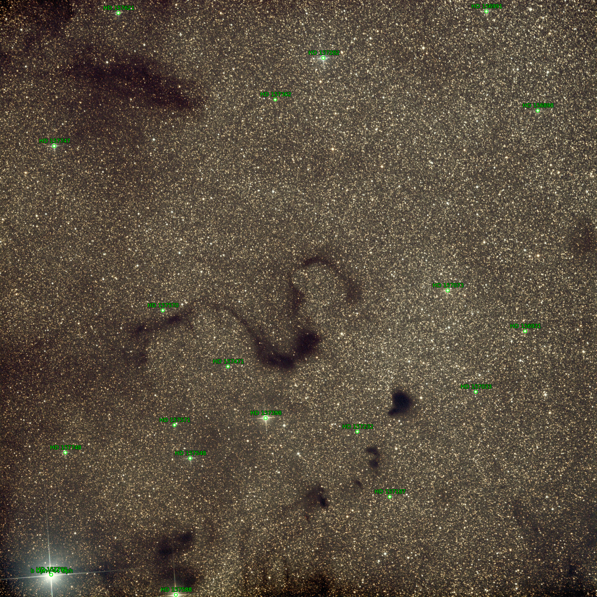 Sternkarten-Overlay (Astrometry.net)