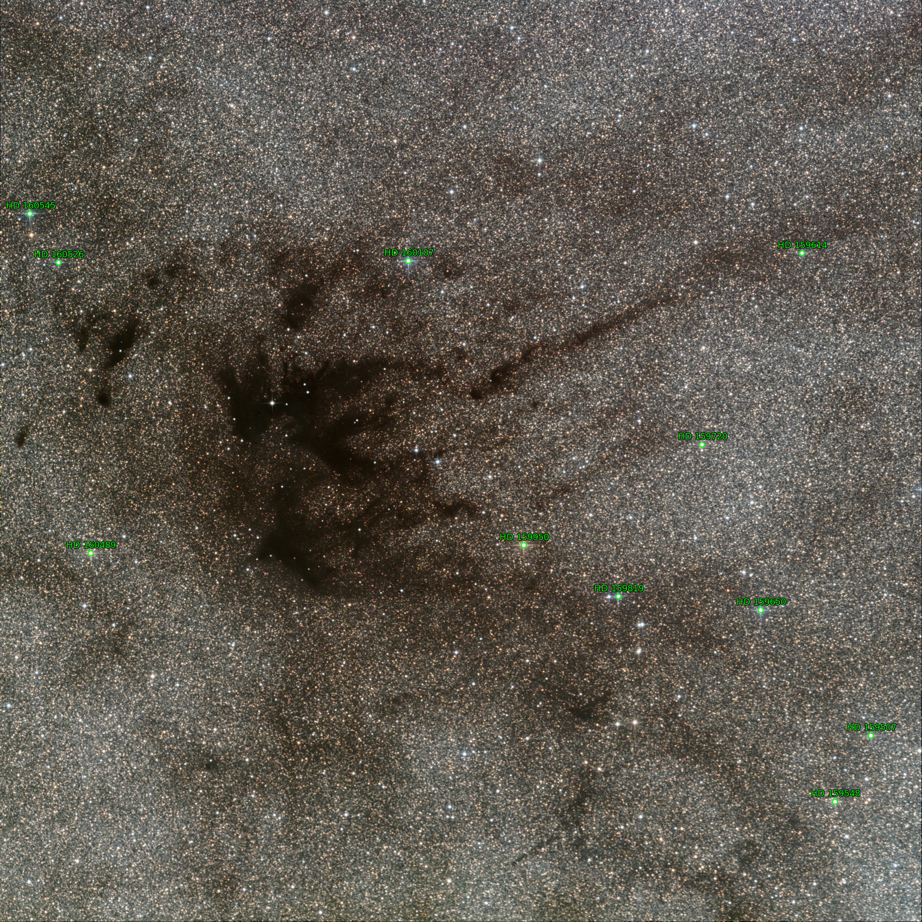 Sternkarten-Overlay (Astrometry.net)