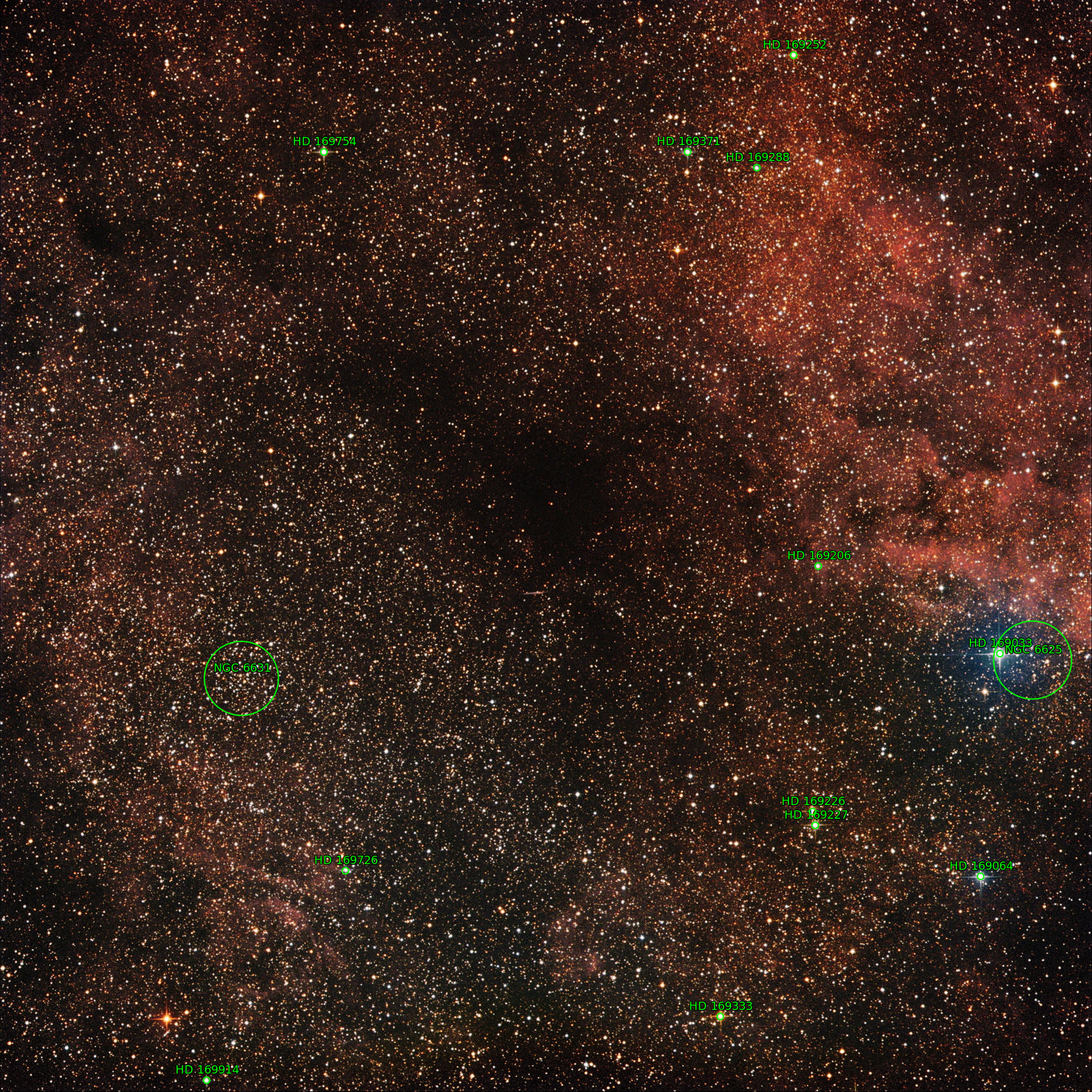 Sternkarten-Overlay (Astrometry.net)