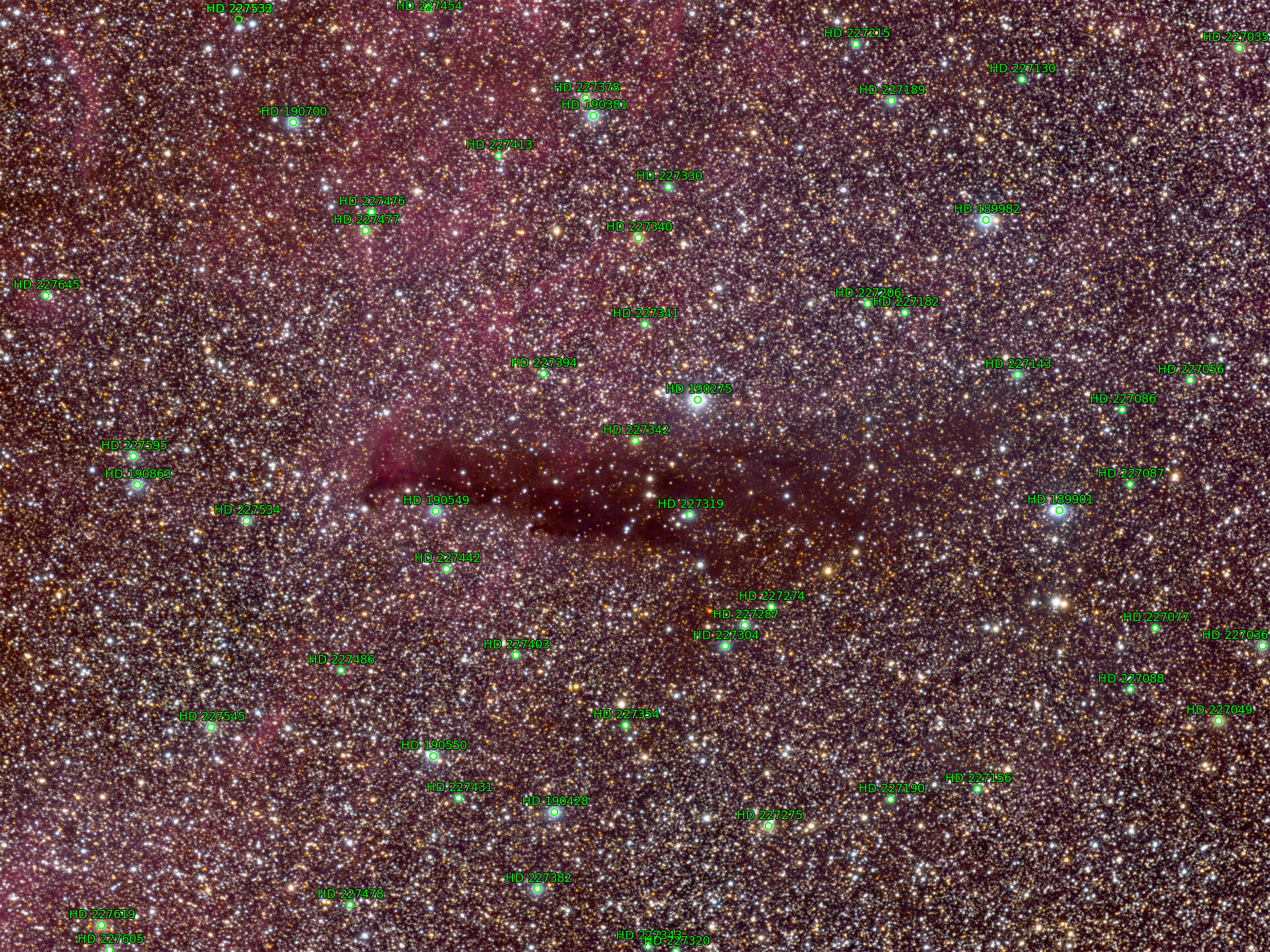 Sternkarten-Overlay (Astrometry.net)