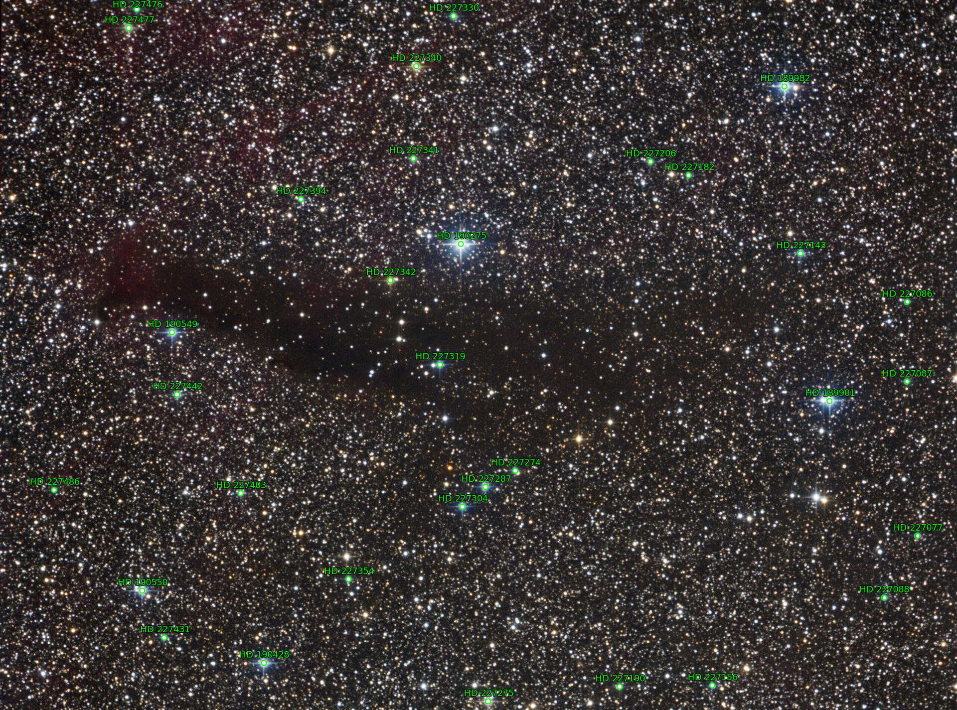 Sternkarten-Overlay (Astrometry.net)