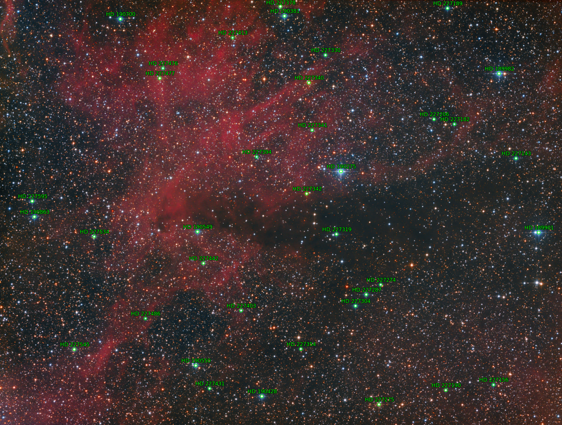 Sternkarten-Overlay (Astrometry.net)