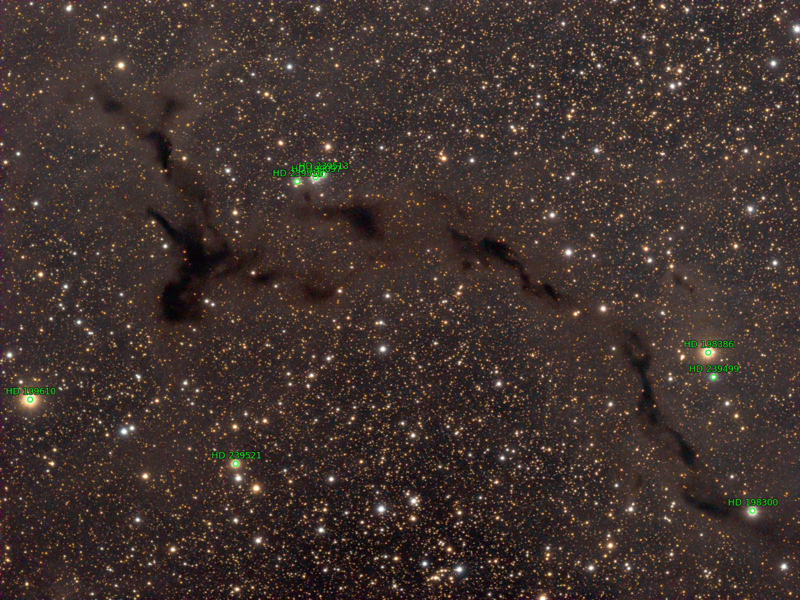 Sternkarten-Overlay (Astrometry.net)