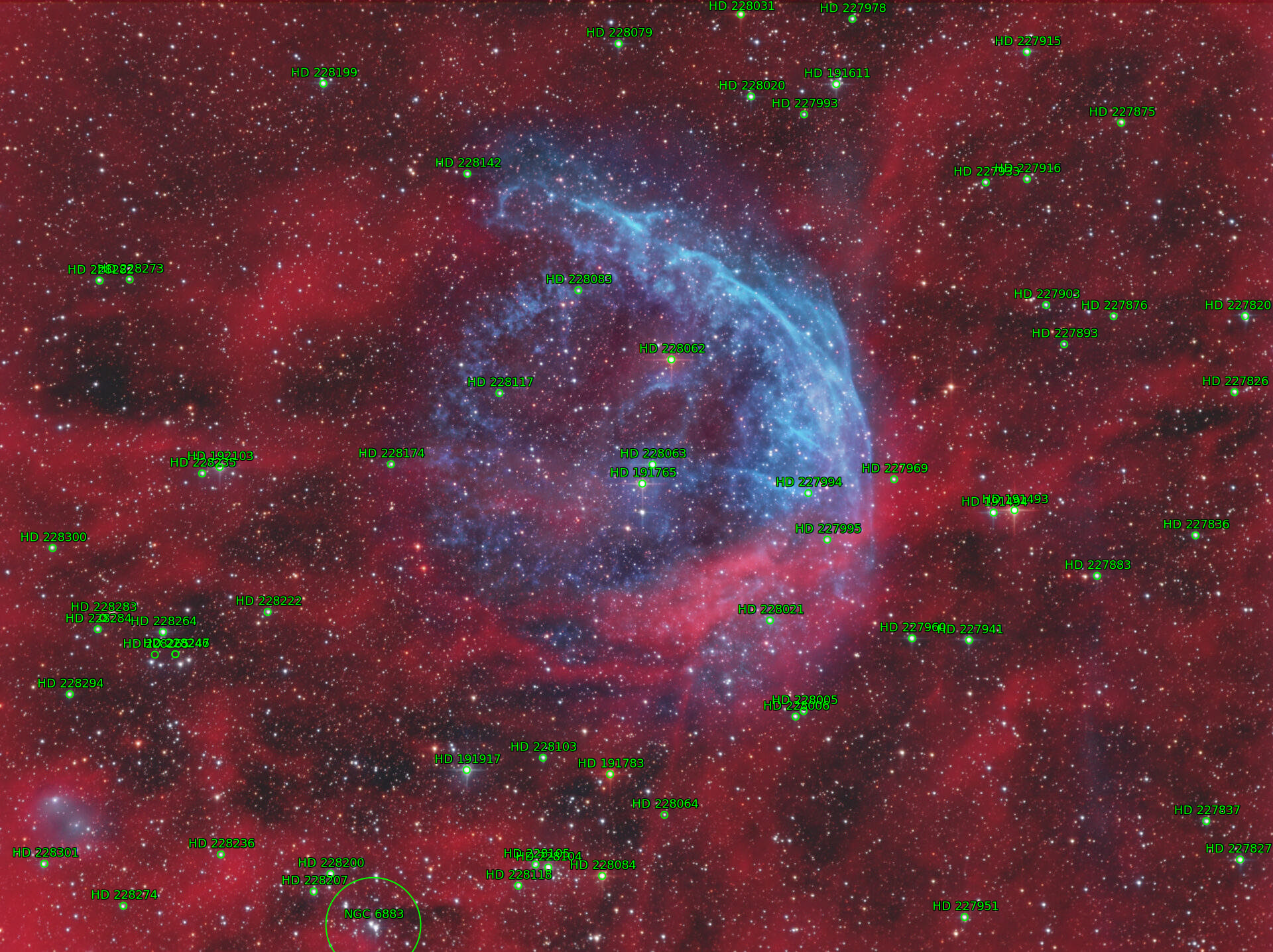 Sternkarten-Overlay (Astrometry.net)