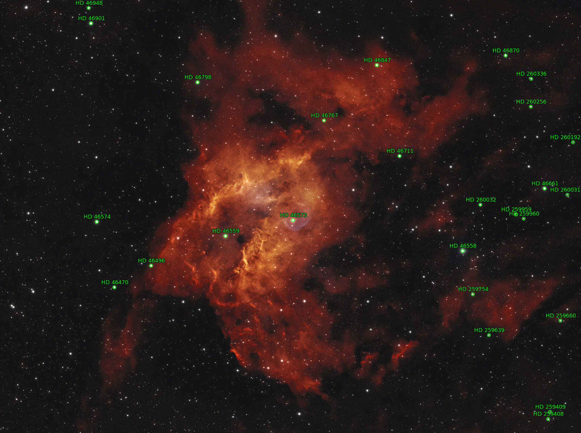 Sternkarten-Overlay (Astrometry.net)