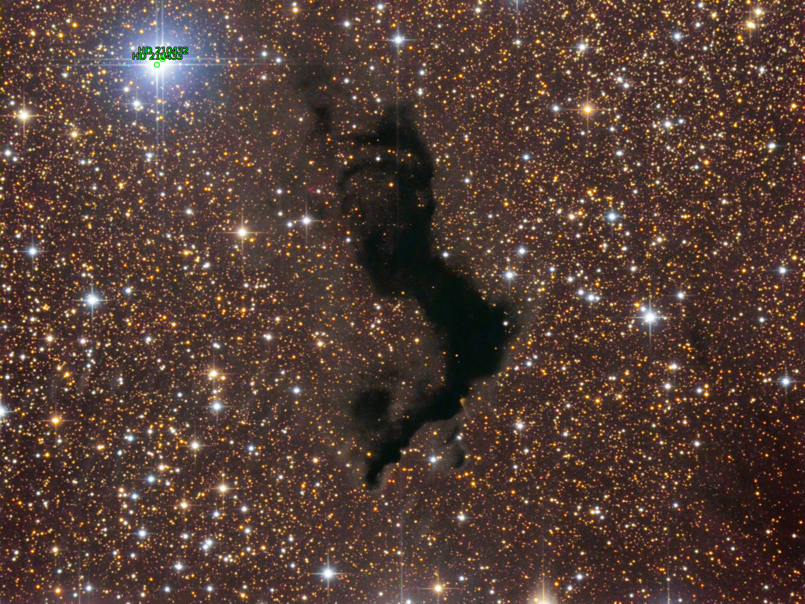 Sternkarten-Overlay (Astrometry.net)