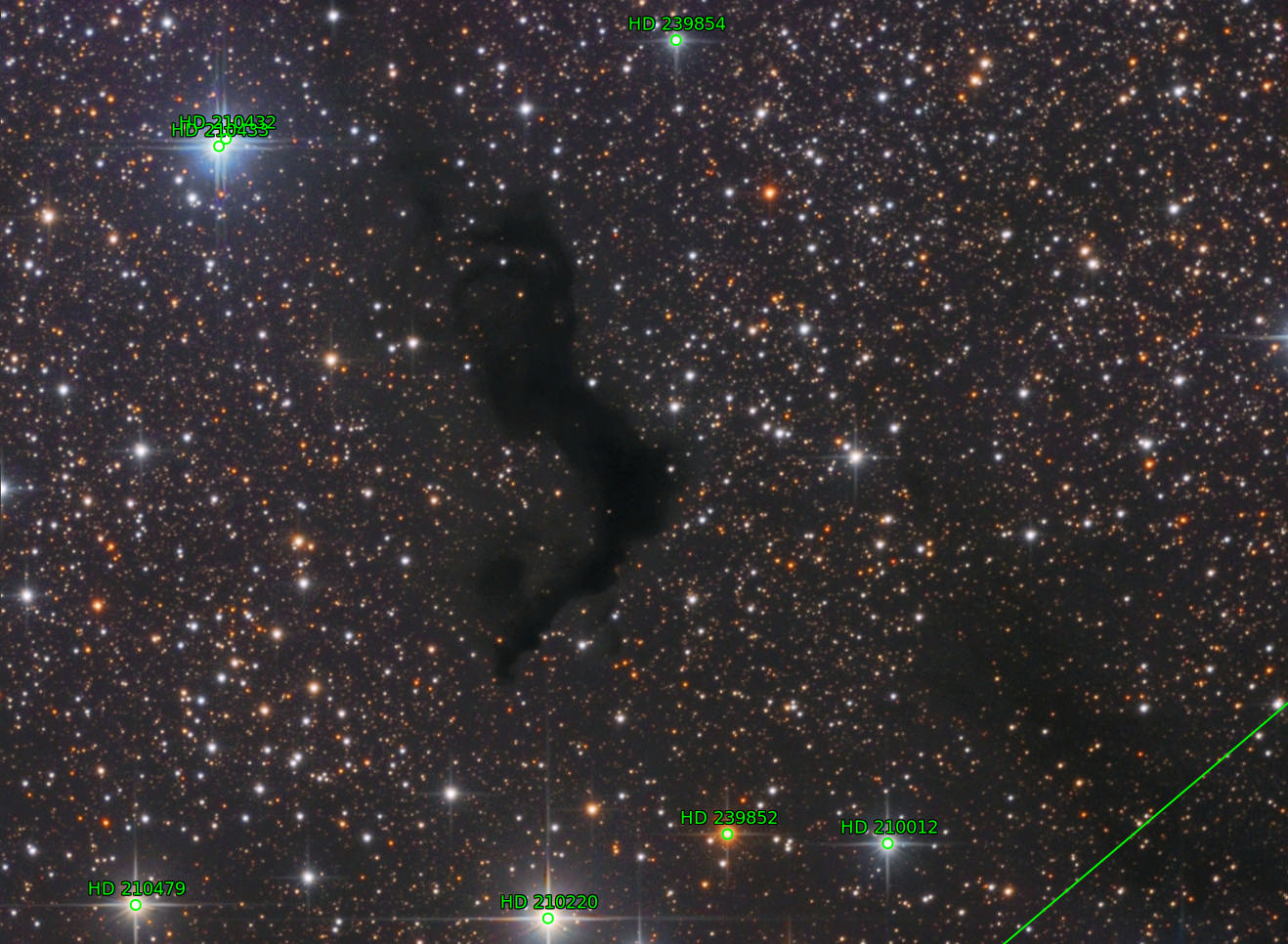Sternkarten-Overlay (Astrometry.net)