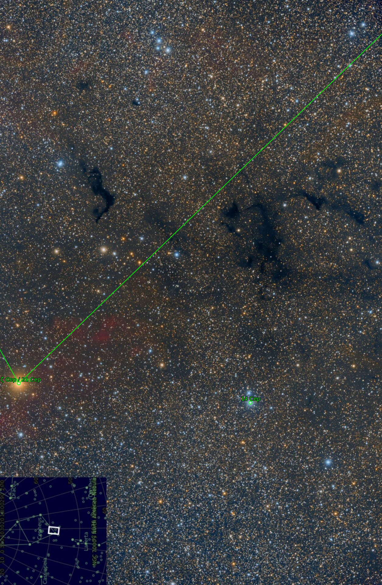 Sternkarten-Overlay (Astrometry.net)