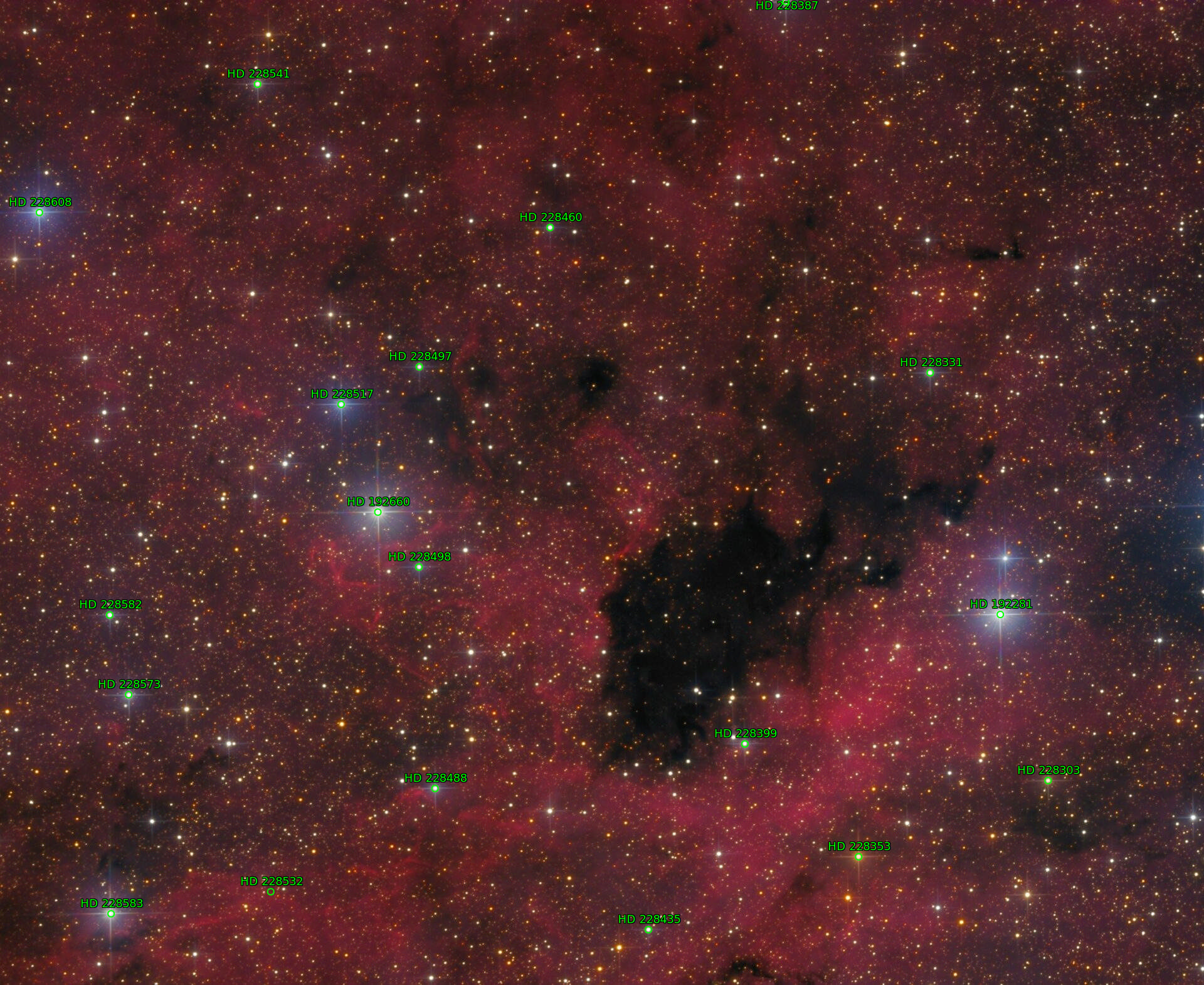 Sternkarten-Overlay (Astrometry.net)