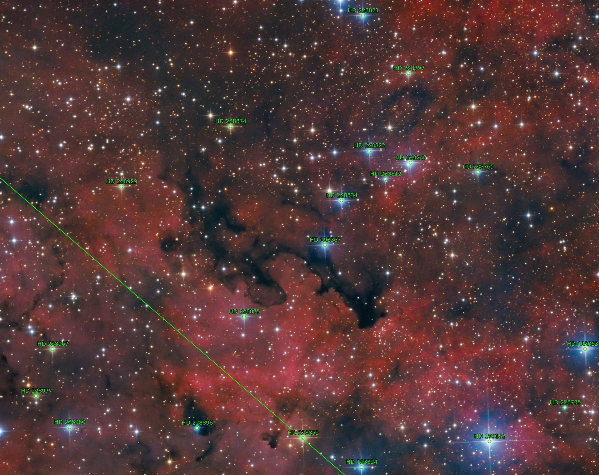 Sternkarten-Overlay (Astrometry.net)