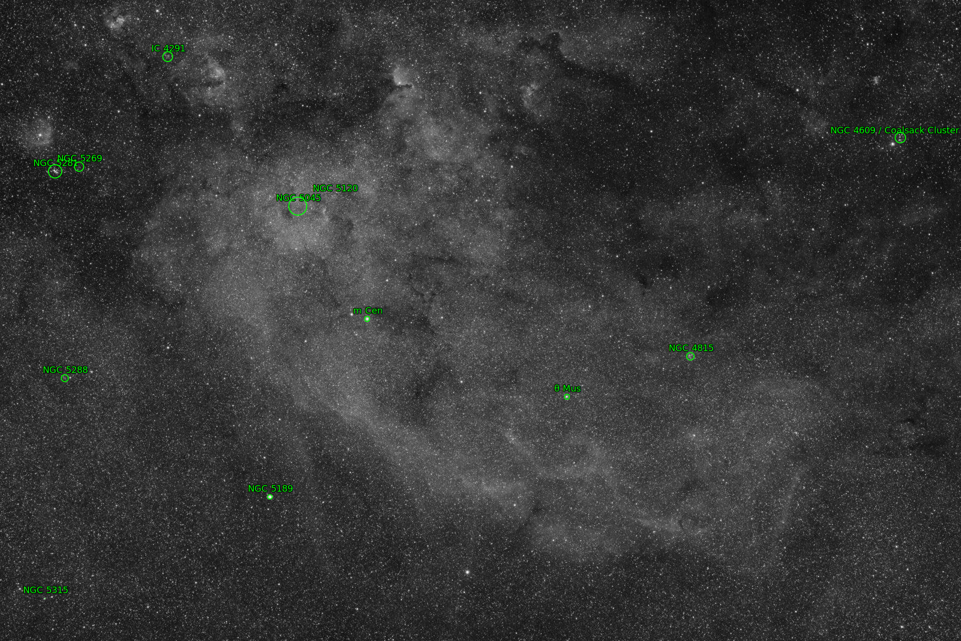 Sternkarten-Overlay (Astrometry.net)