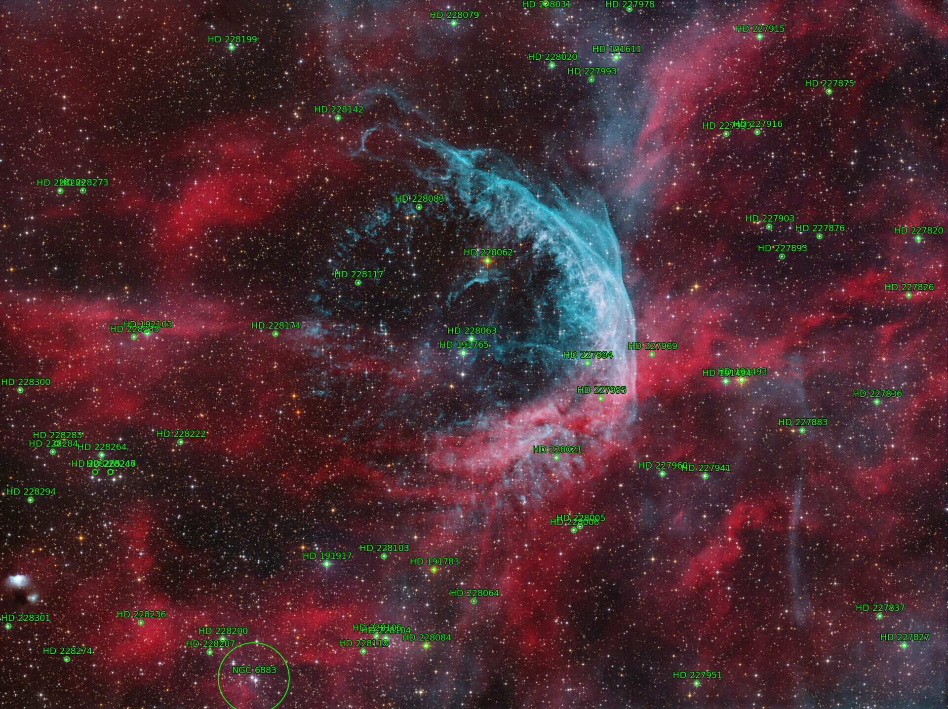Sternkarten-Overlay (Astrometry.net)
