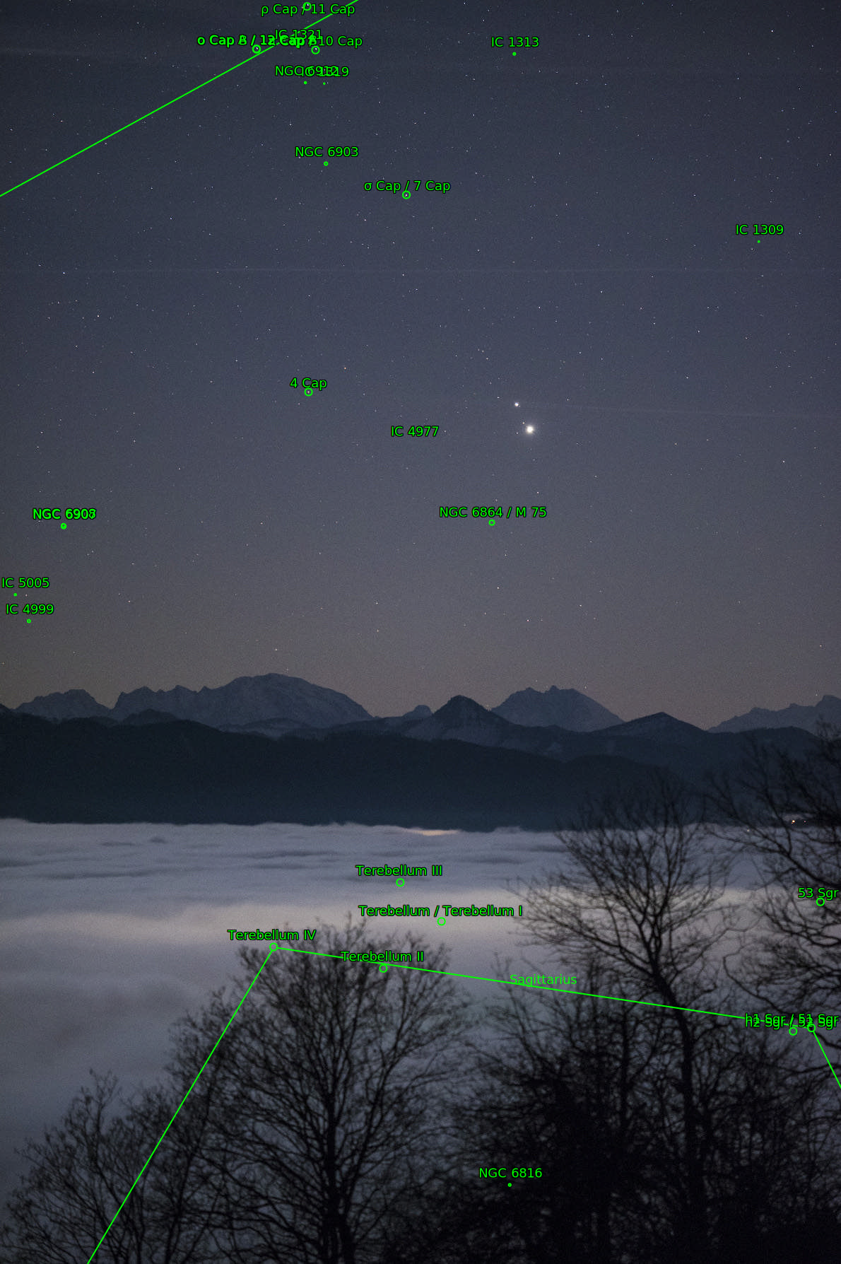Sternkarten-Overlay (Astrometry.net)