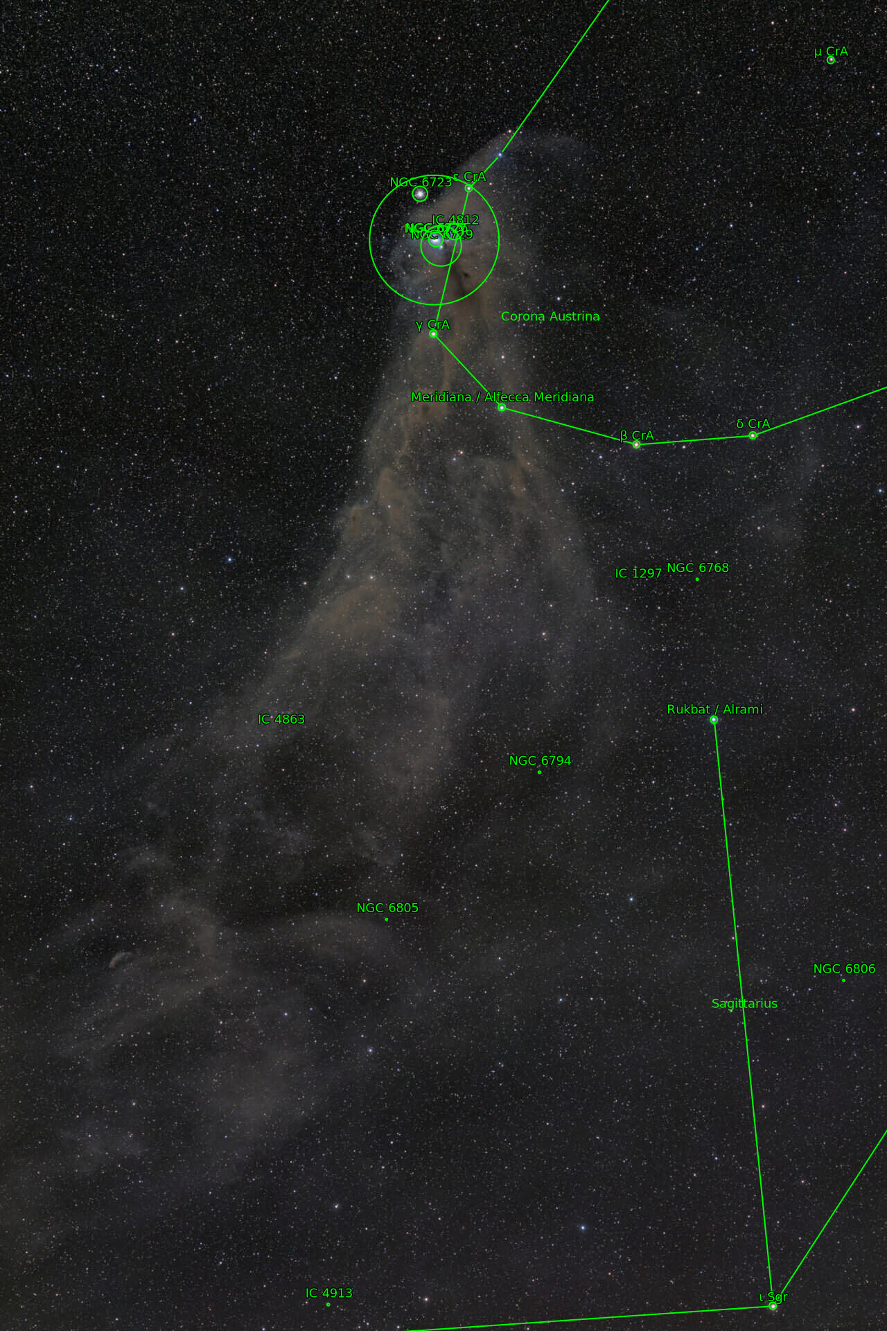 Sternkarten-Overlay (Astrometry.net)